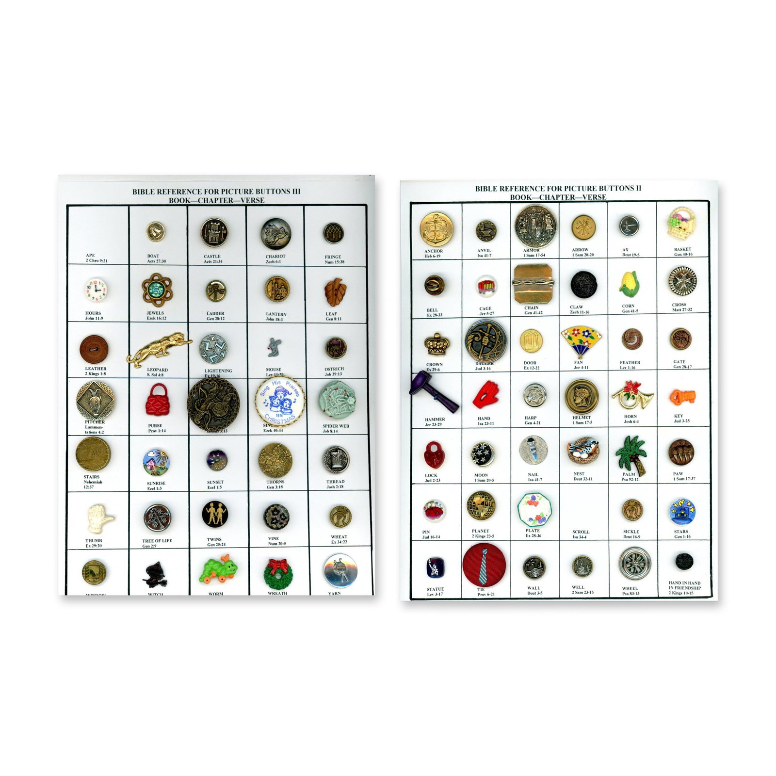 2 CARDS OF ASSORTED MATERIAL BUTTONS (1 of 3)