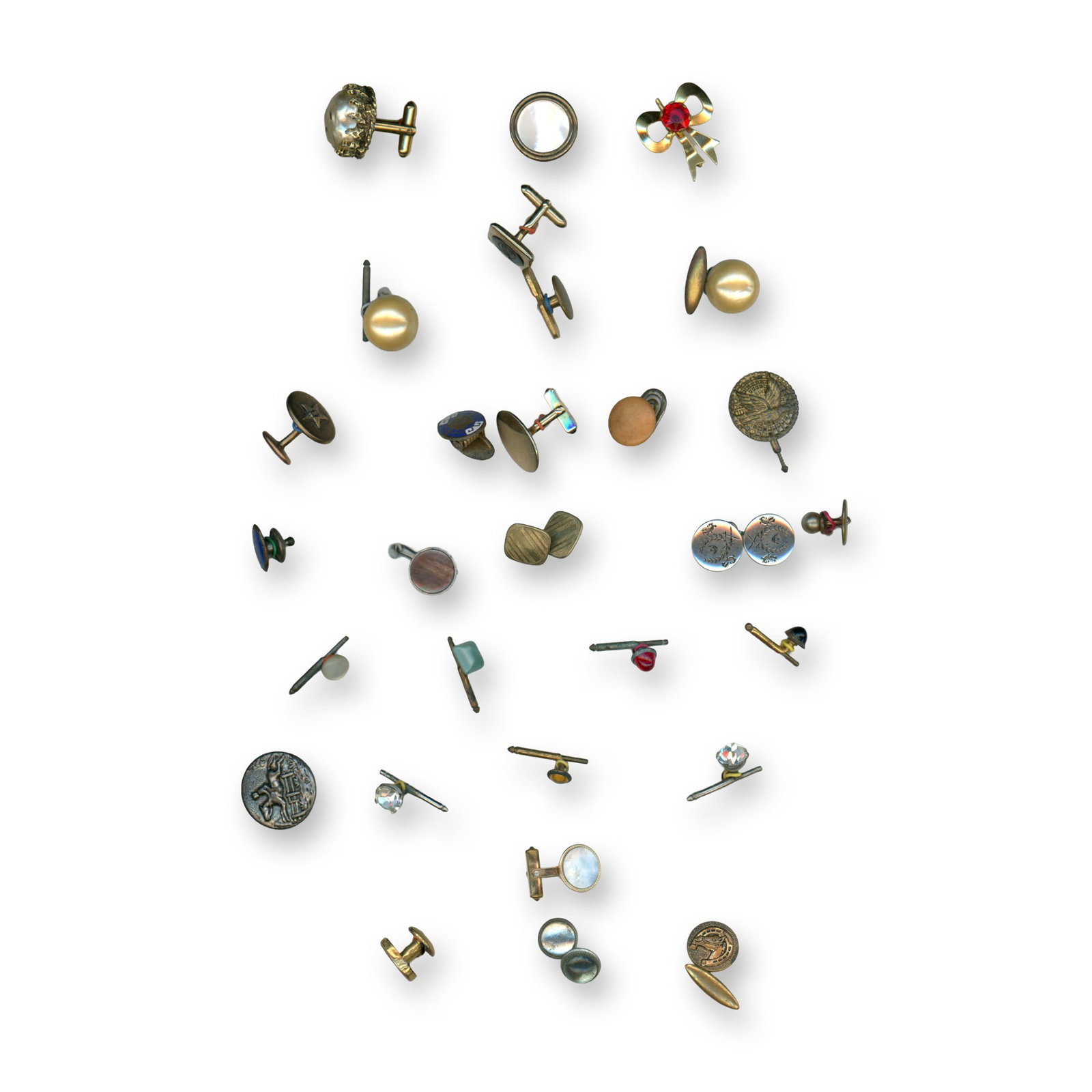 A CARD OF ASSORTED CUFFLINKS (1 of 4)