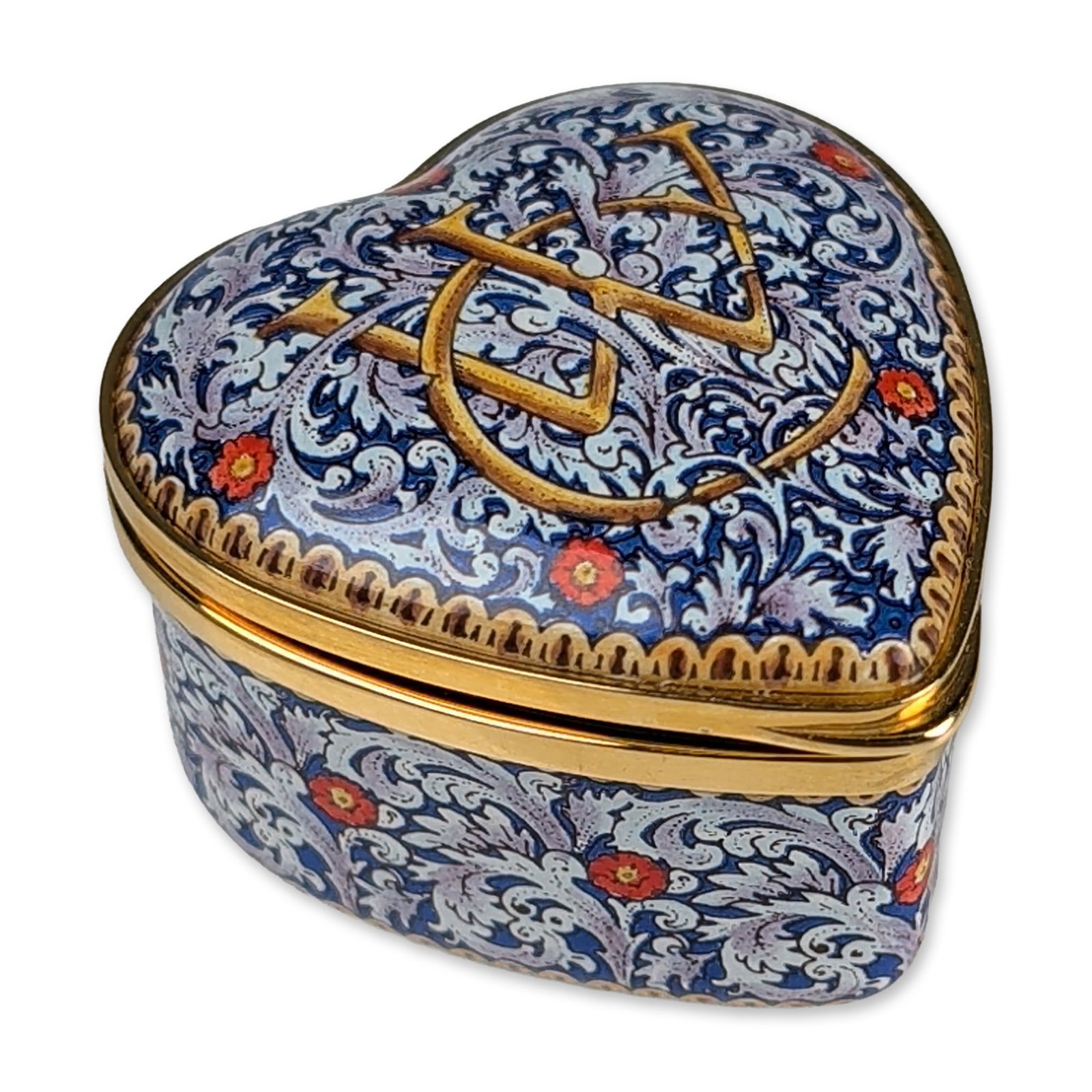 Halcyon Days William and Catherine Enamel Heart Box (1 of 5)