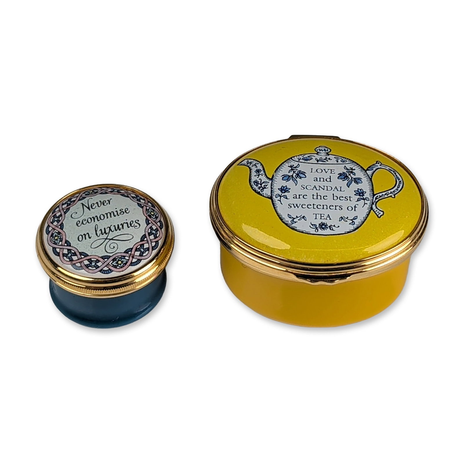 2pc Halcyon Days Enamel Trinket Boxes (1 of 5)