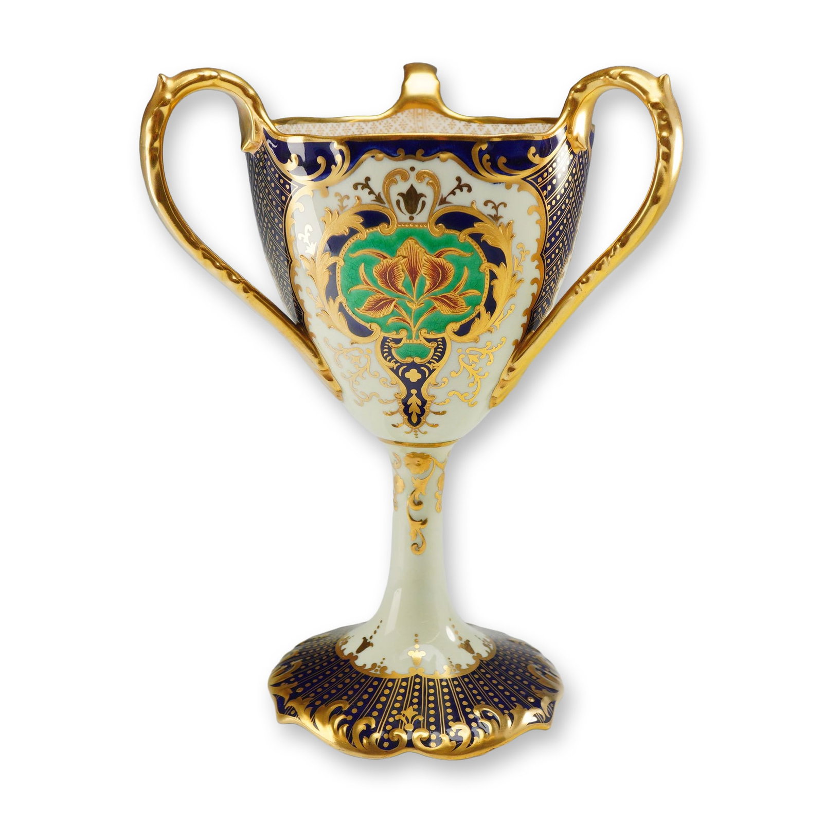 A Wedgwood Bone China Three Handled Pedestal Loving Cup Late 19th Century (1 of 5)