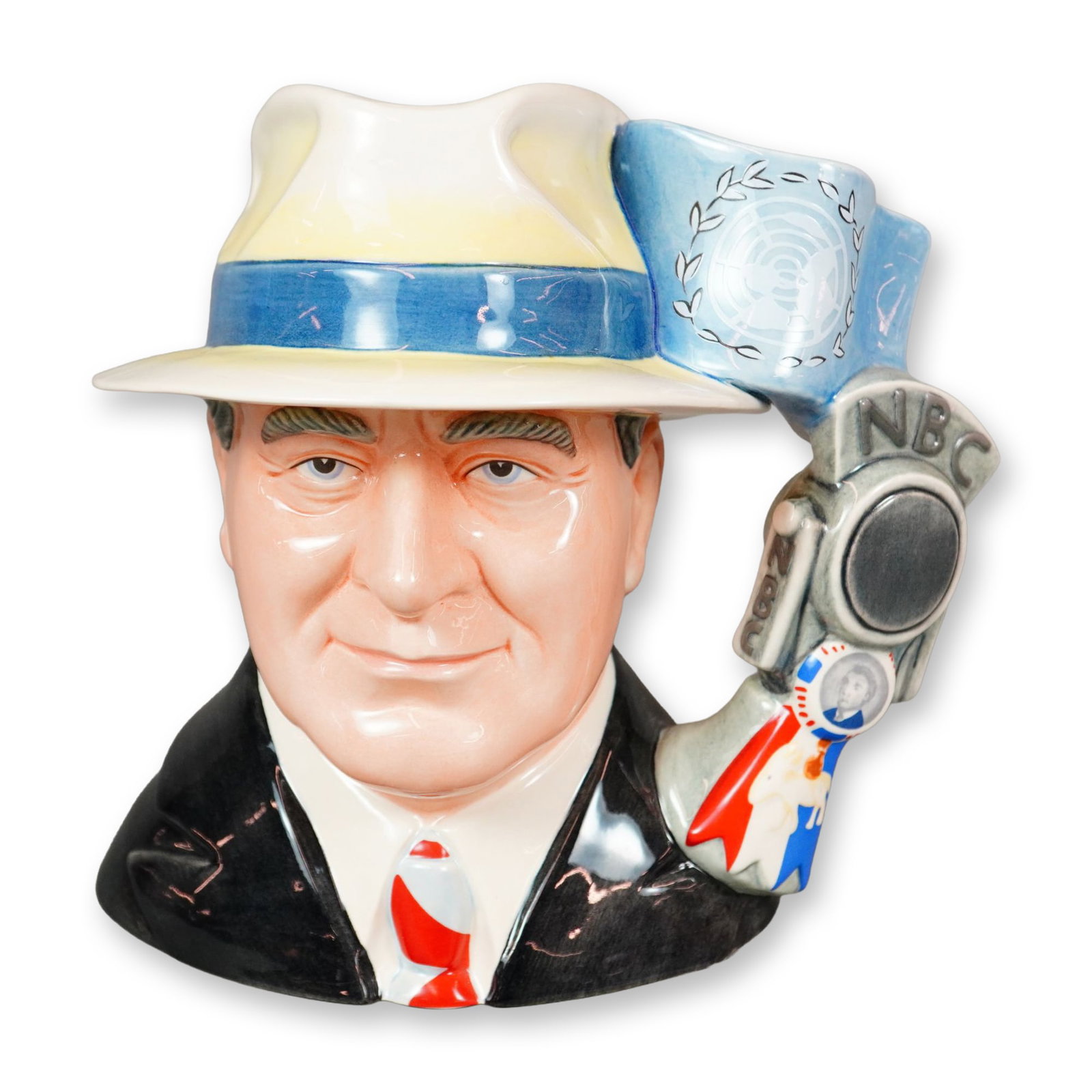 Royal Doulton Large Character Jug, Franklin D, Roosevelt D7285 (1 of 3)