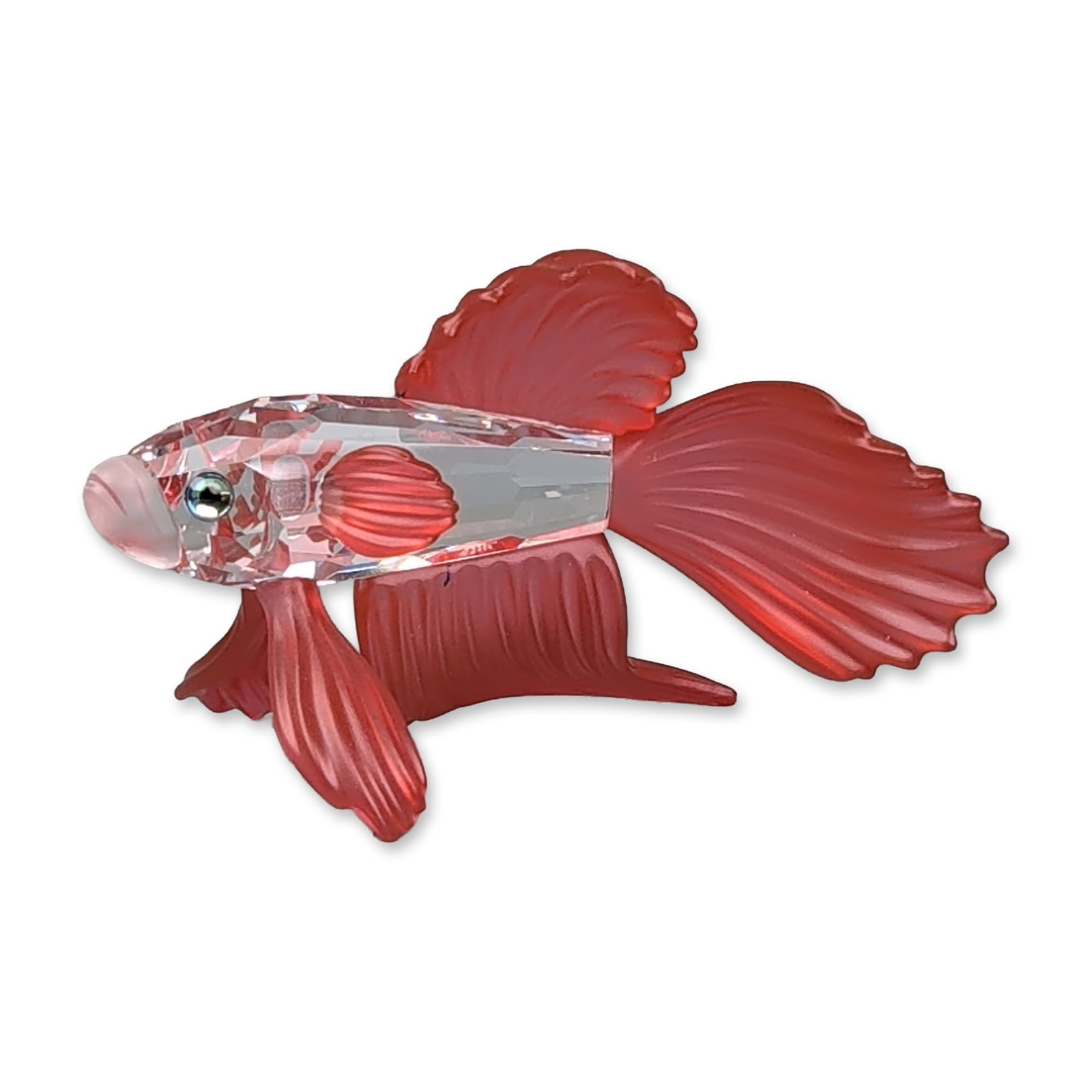 Swarovski Crystal Figurine, Red Siamese Fighting Fish (1 of 6)