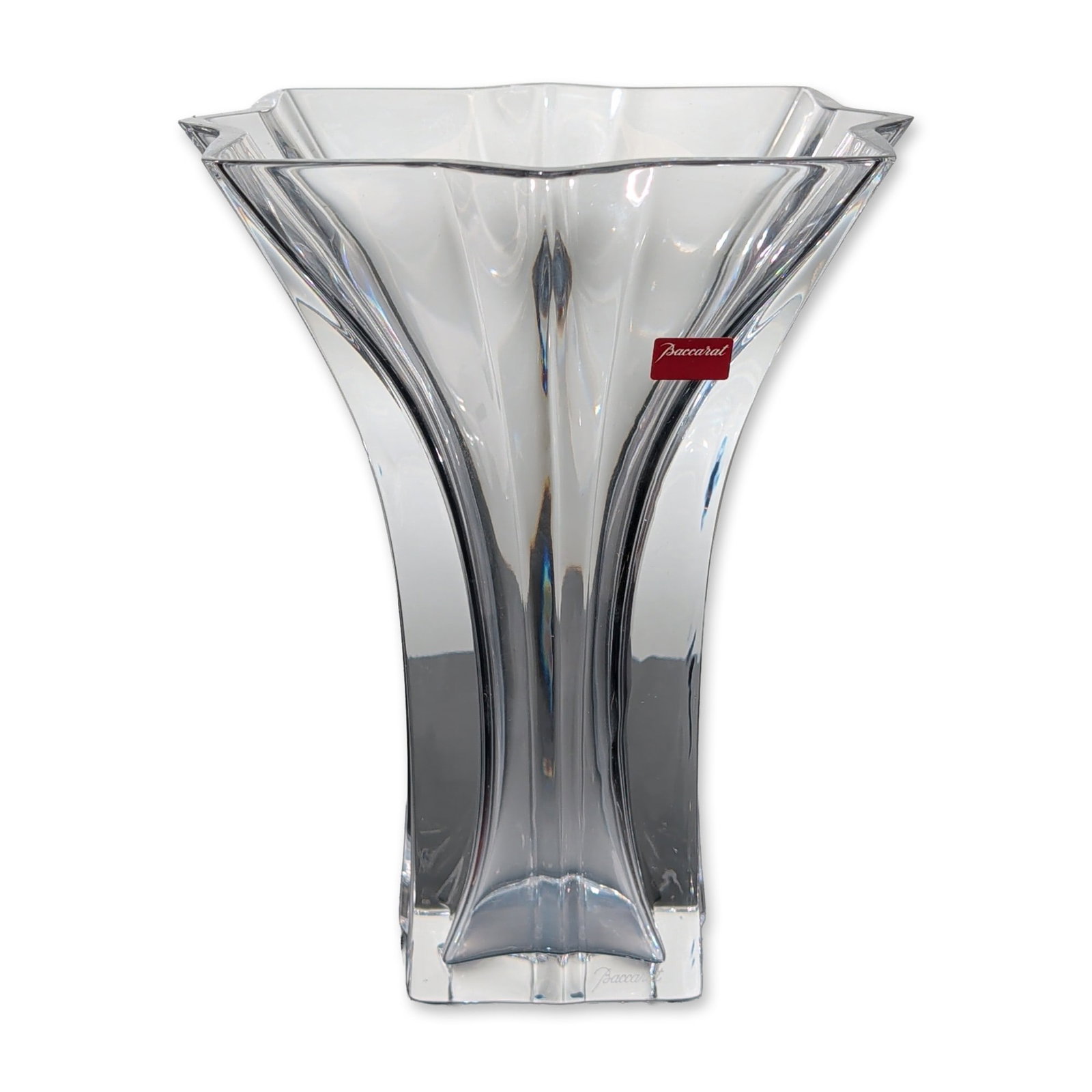 Baccarat French Clear Crystal Star Rim Vase (1 of 1)