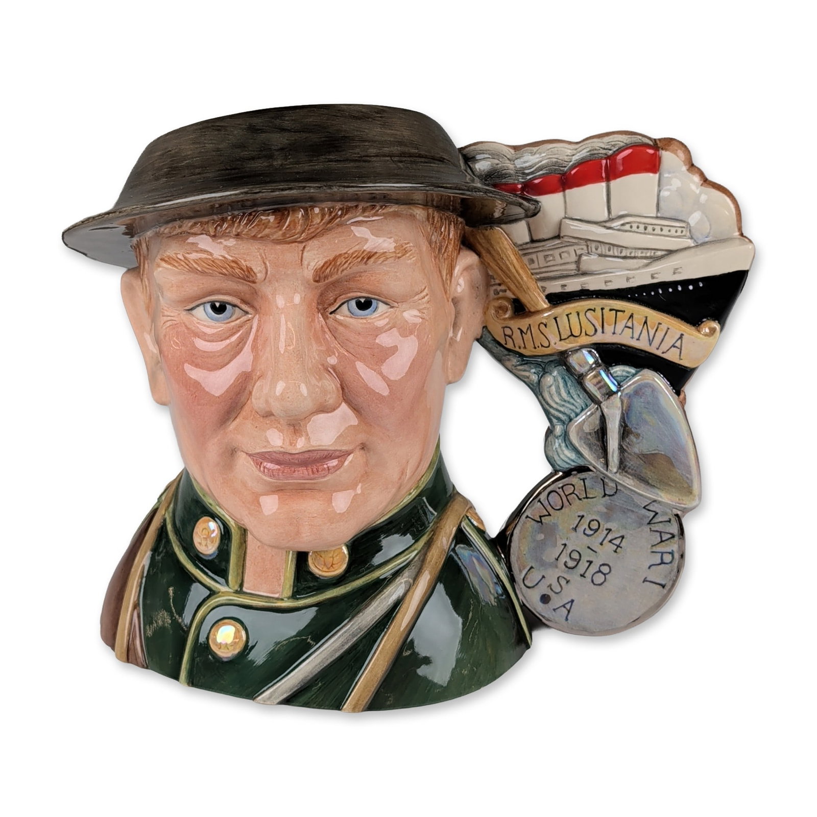Royal Doulton Prototype Large Character Jug, World War I D7267 (1 of 4)