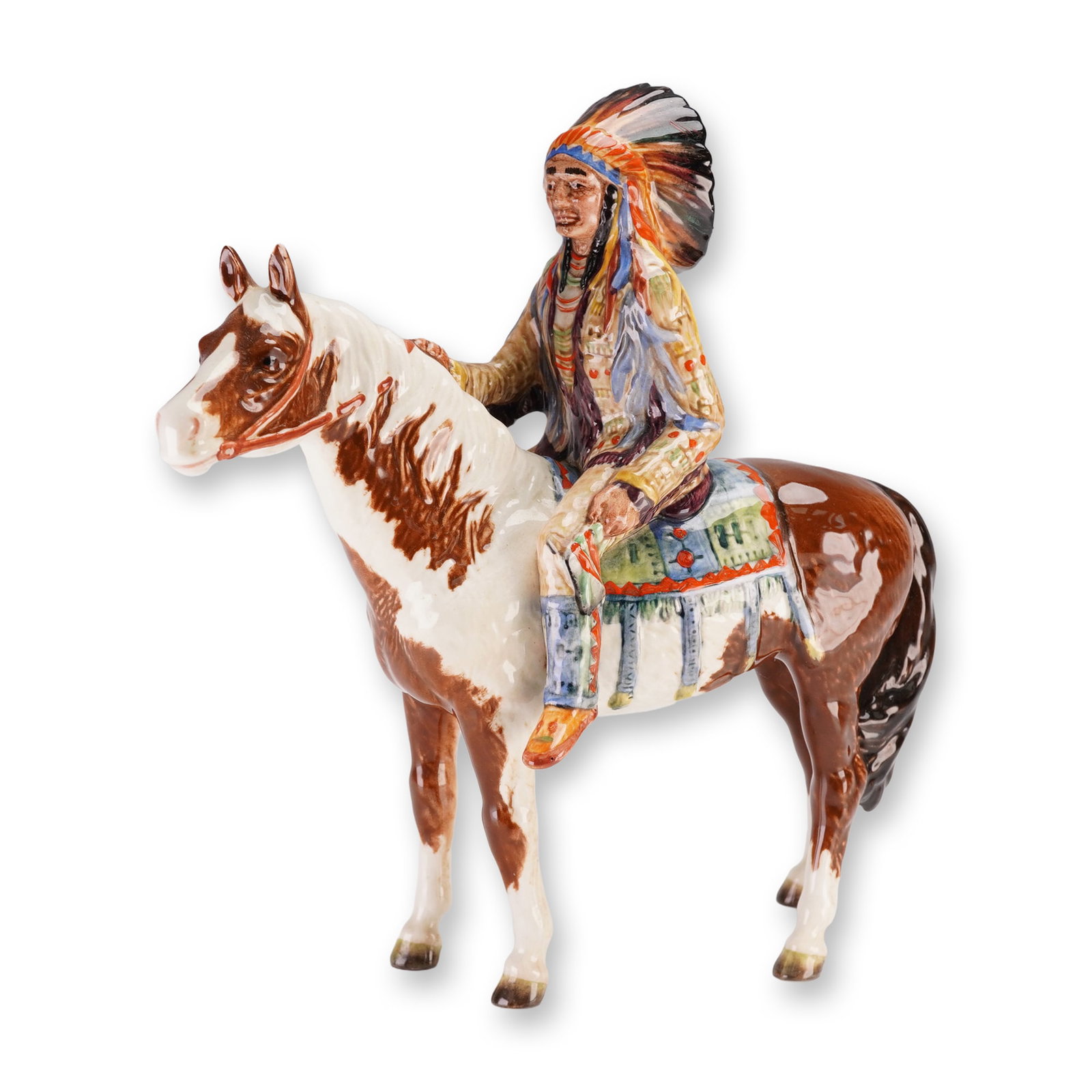 Beswick Porcelain Figurine, Mounted Indian On Horse (1 of 3)