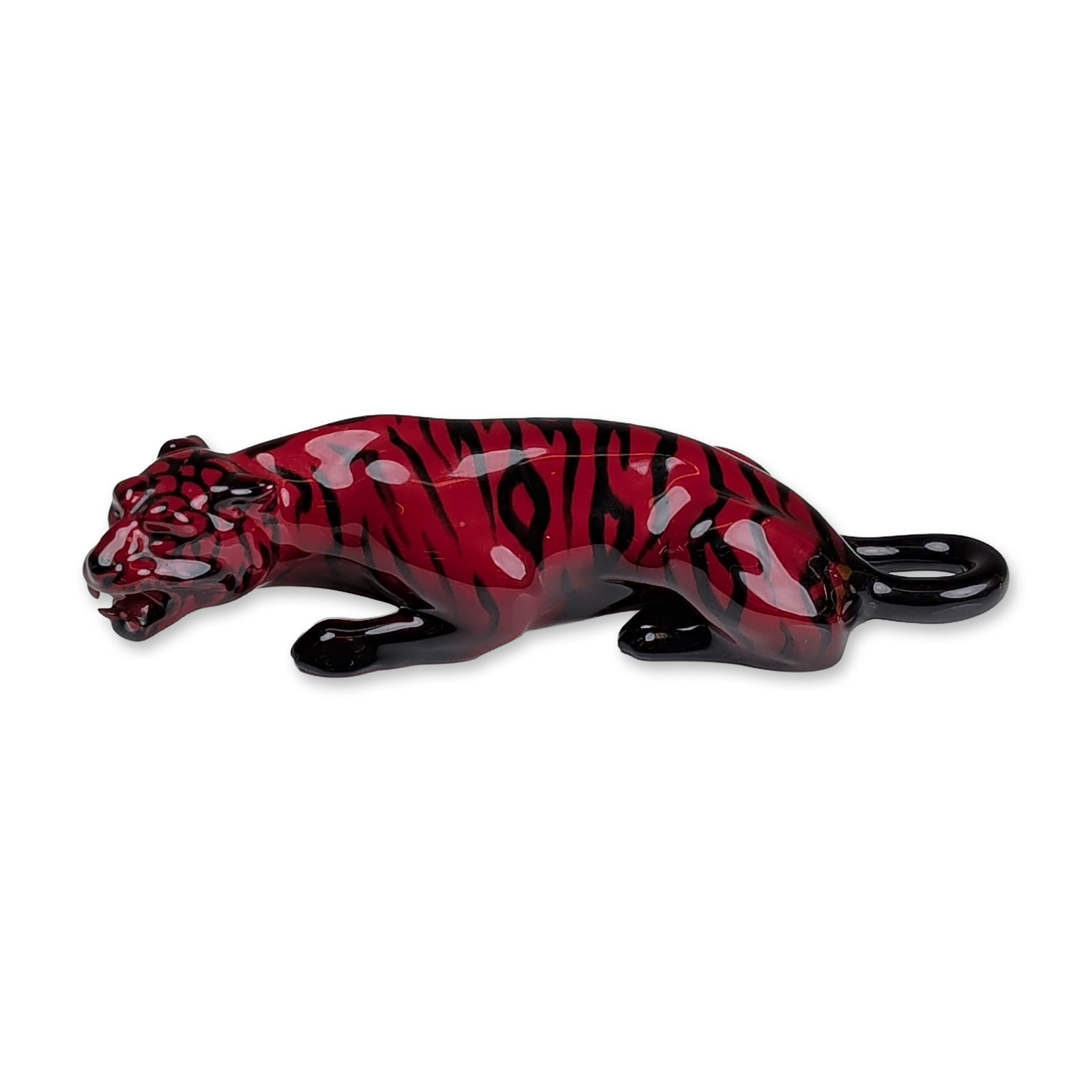 Royal Doulton Flambe by Charles Noke and Fred Moore Figurine, Crouching Tiger HN225 (1 of 4)
