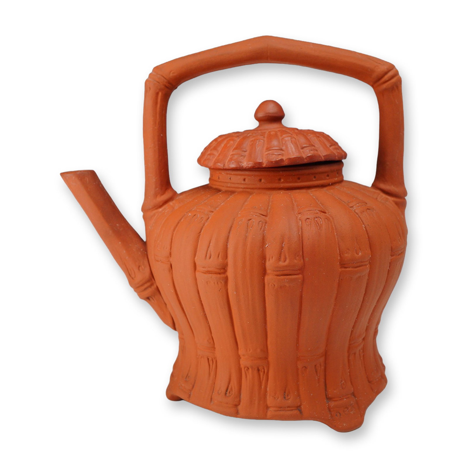 Wedgwood Rosso Antico Bamboo Pattern Small Teapot for John Mortlock and Company (1 of 3)