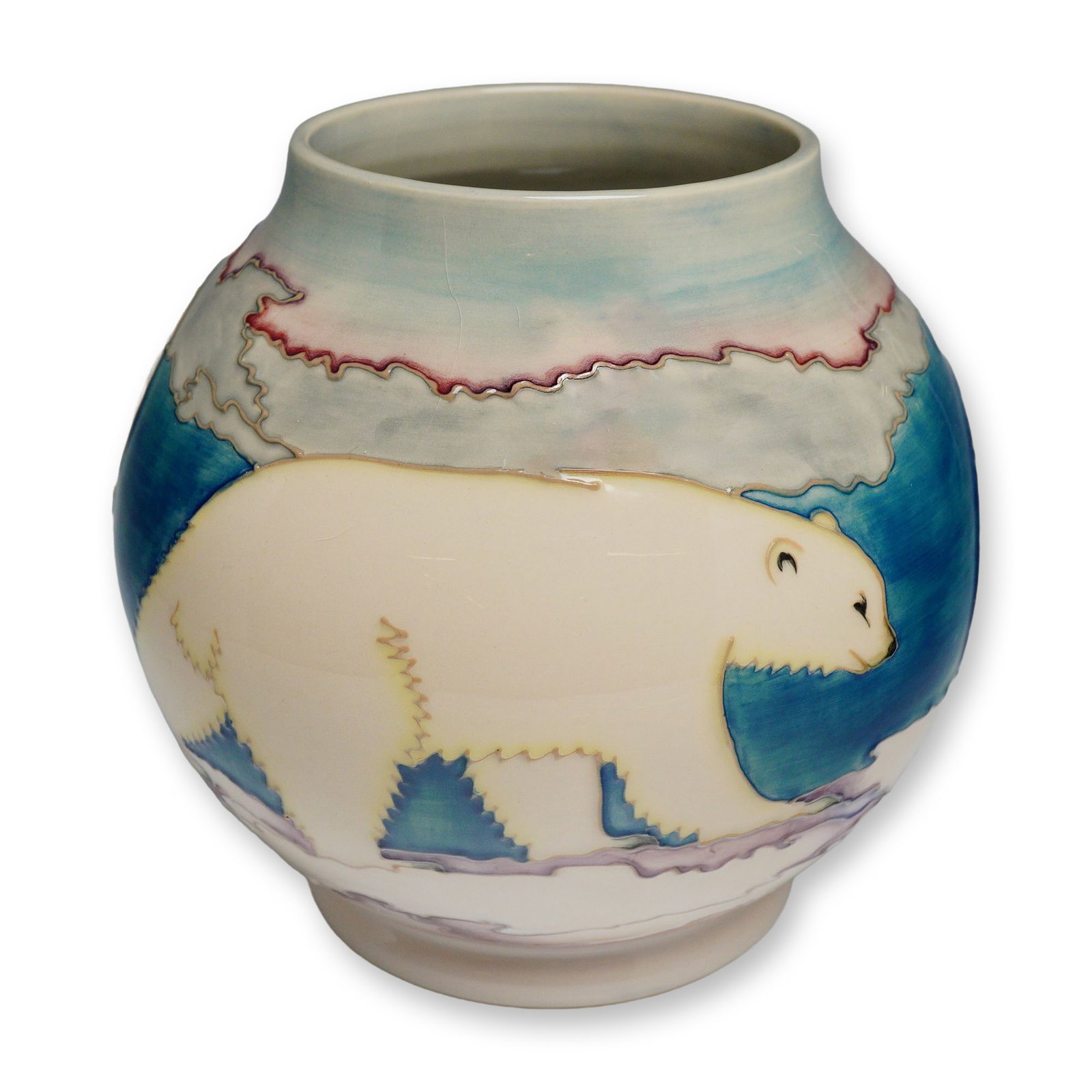 Moorcroft Pottery Polar Bear Vase (1 of 4)