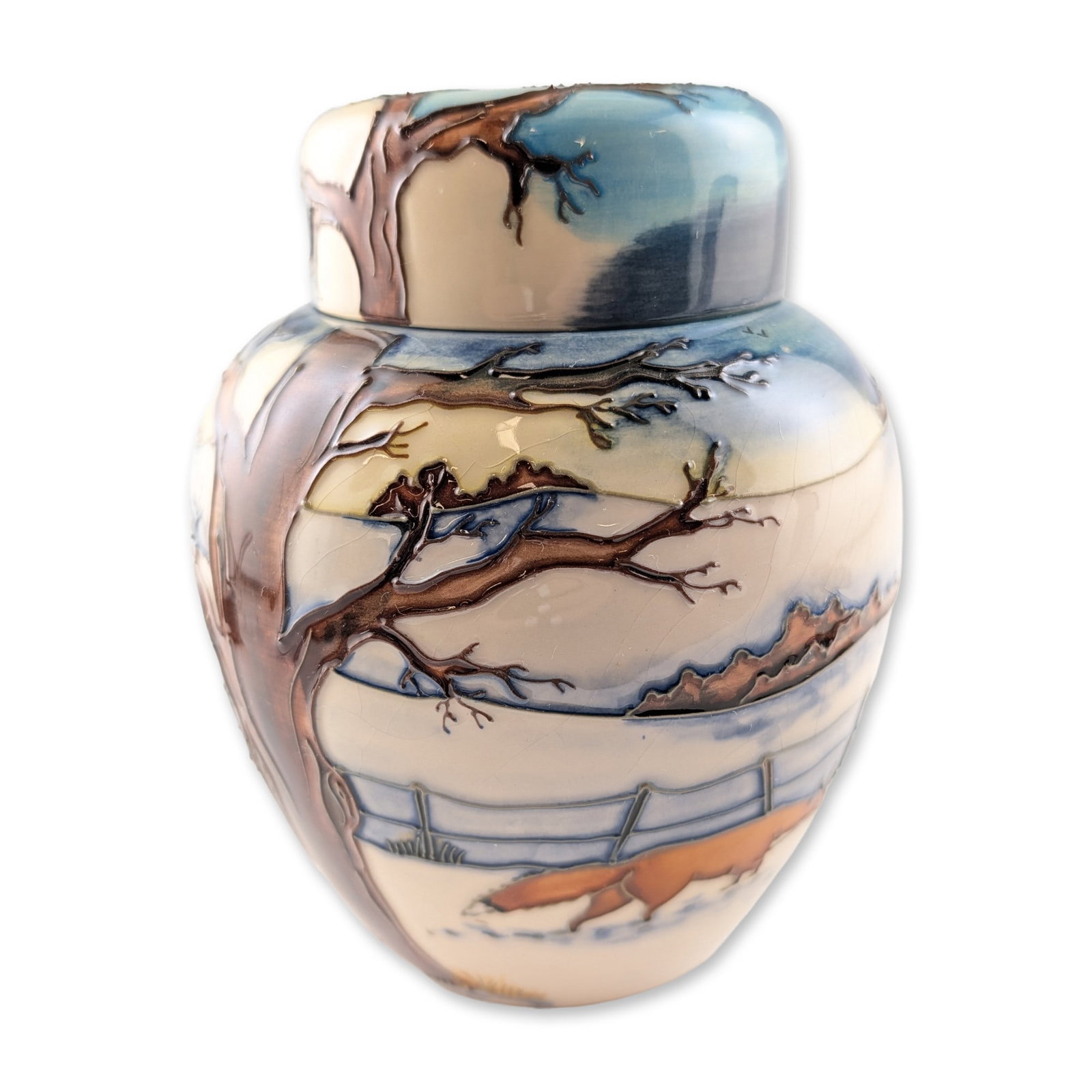 Moorcroft Pottery by Anji Davenport Rare Lidded Ginger Jar, Woodside Farm (1 of 3)