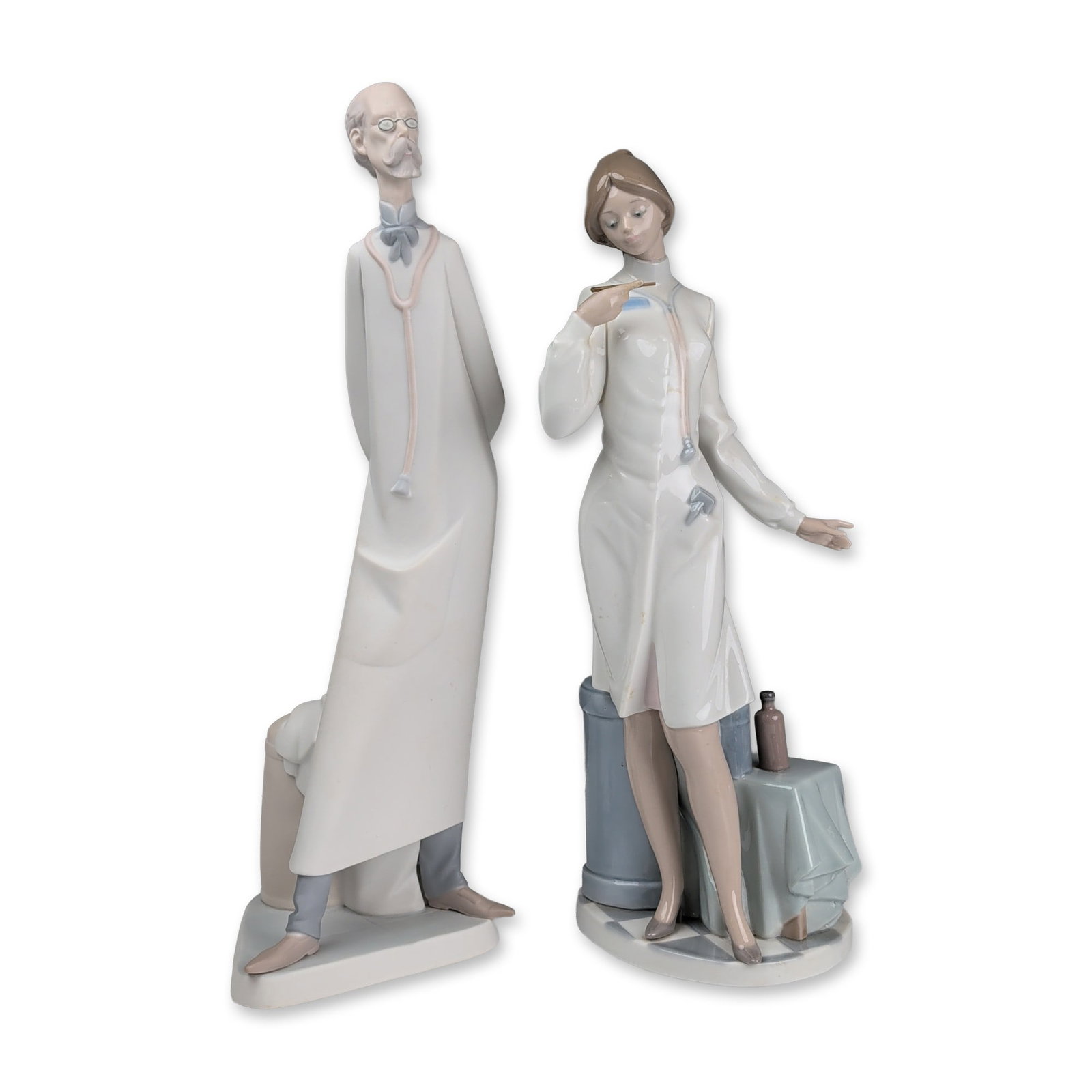 Two Lladro Medical Figurines, Doctor 01014602 & Female Physician 01005197 (1 of 5)