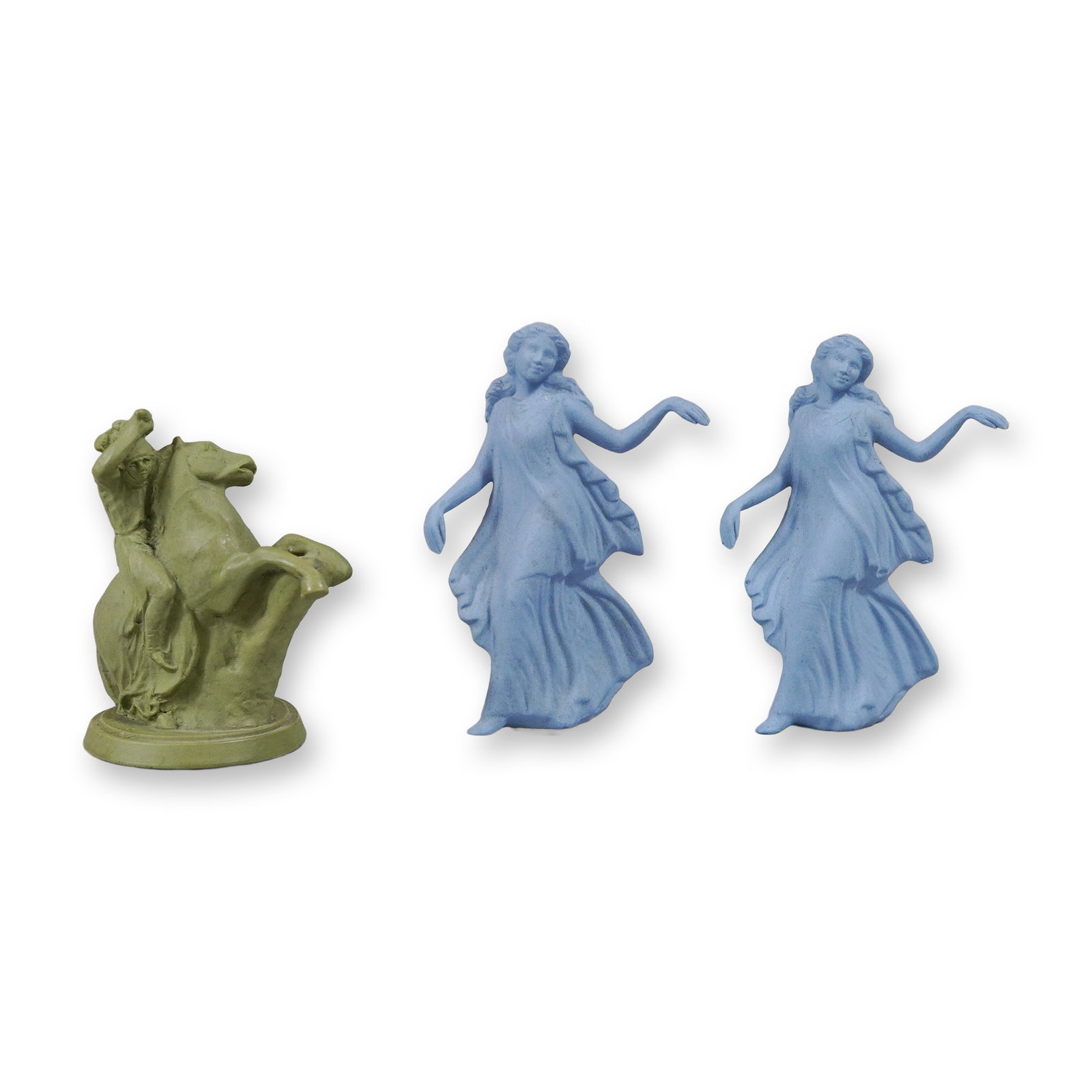A Trio of Wedgwood Jasperware Figurines Including Dancing Hours and Classical Rider (1 of 3)