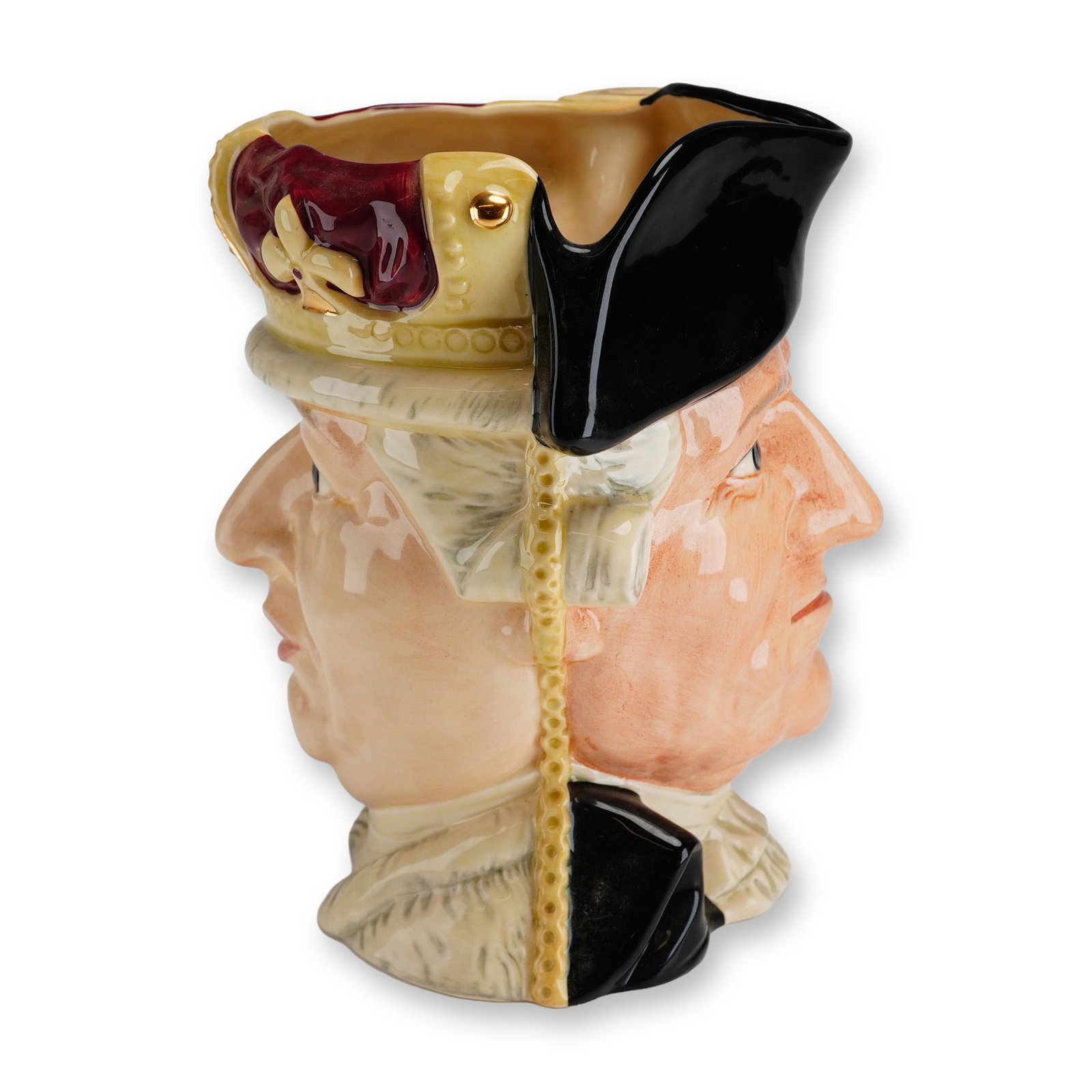 Royal Doulton Large Double-Sided Large Character Jug, George III & George Washington D6749 (1 of 4)