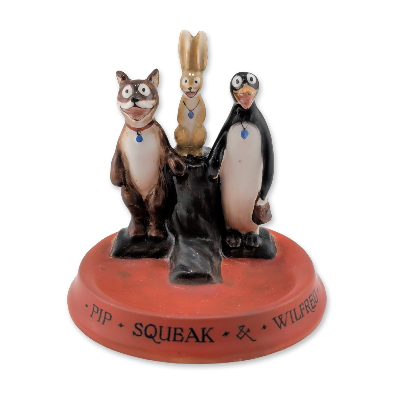Royal Doulton Rare Pip, Squeak and Wilfred Ceramic Figural Group Pin Tray, Daily Mirror (1 of 3)