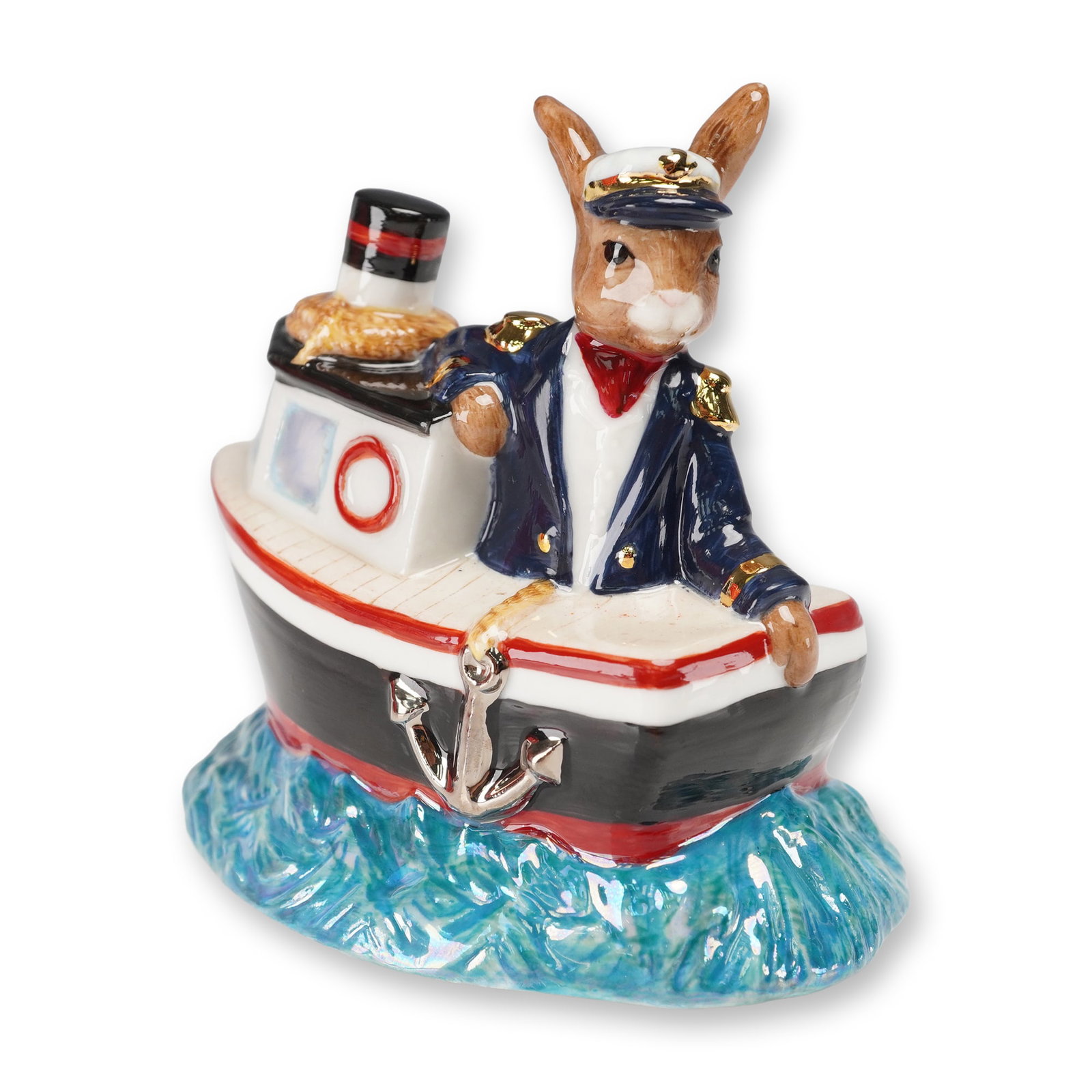 Royal Doulton Bunnykins Prototype Colorway Figurine, Ship Ahoy (1 of 3)