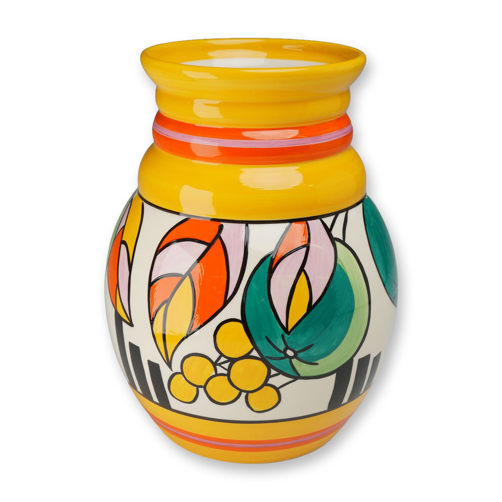 Wedgwood Clarice Cliff Collectors Club Melon Pattern Vase from The Art of Bizarre Collection (1 of 3)