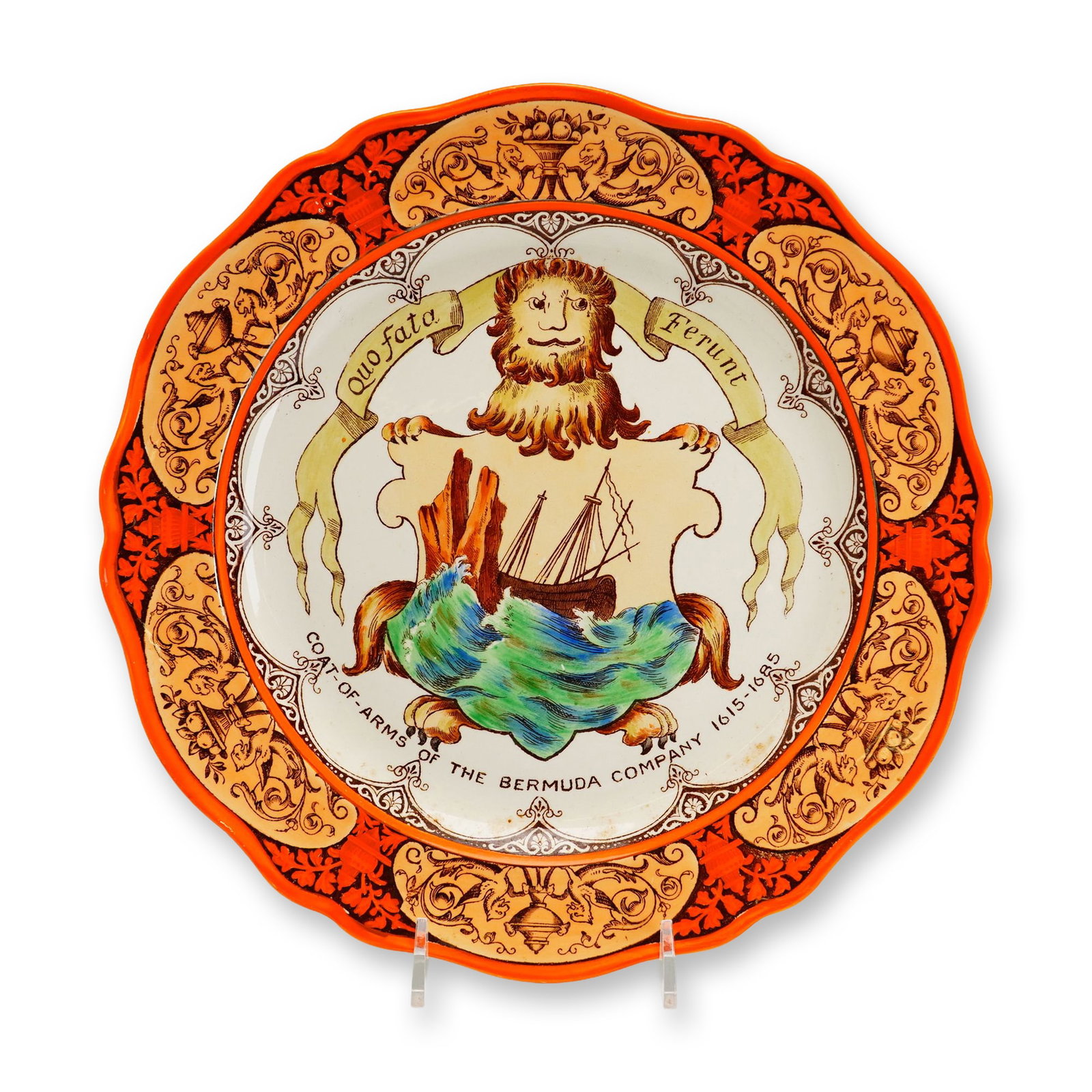 Wedgwood Earthenware Armorial Charger with Bermuda Company Coat of Arms (1 of 4)