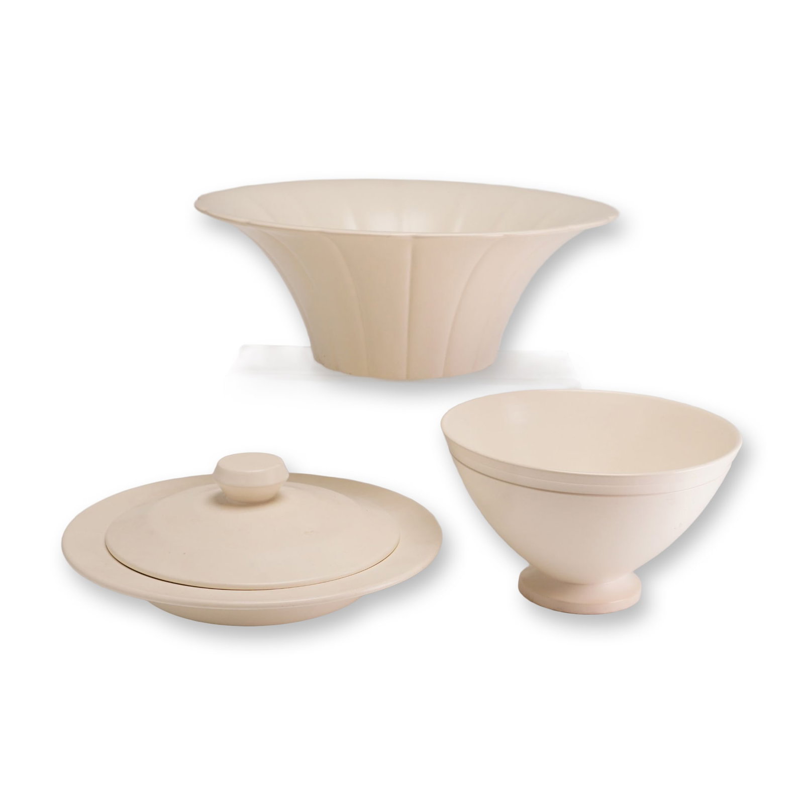 3pc Wedgwood Keith Murray Moonstone Glaze Ceramic Tableware Pieces (1 of 4)