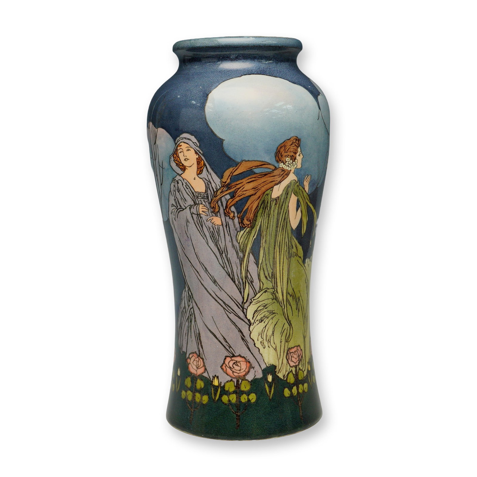 Doulton Lambeth by Margaret E. Thompson Art Nouveau Faience Vase (1 of 9)