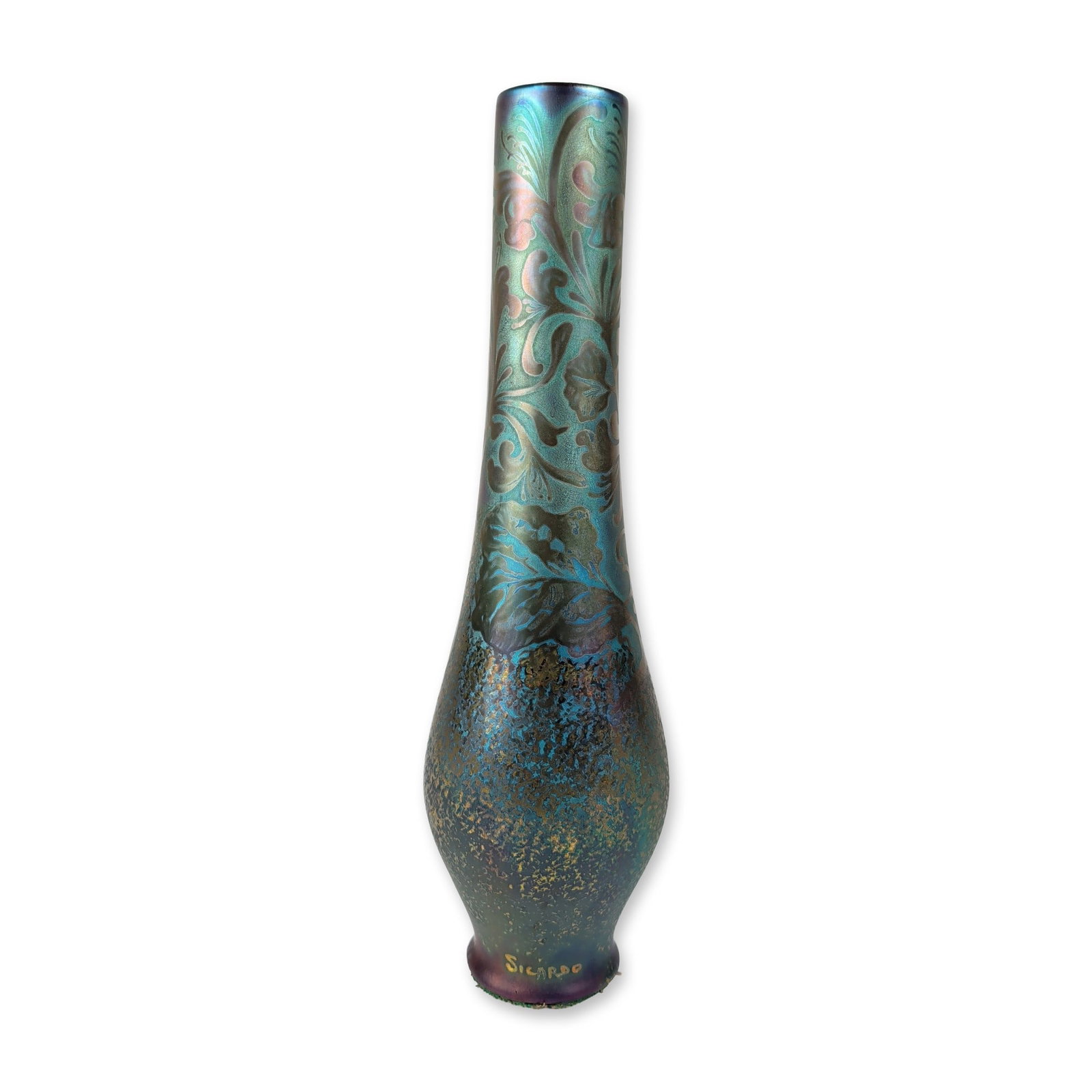 Weller Sicardo Art Nouveau Luster Floral Pottery Vase (1 of 7)