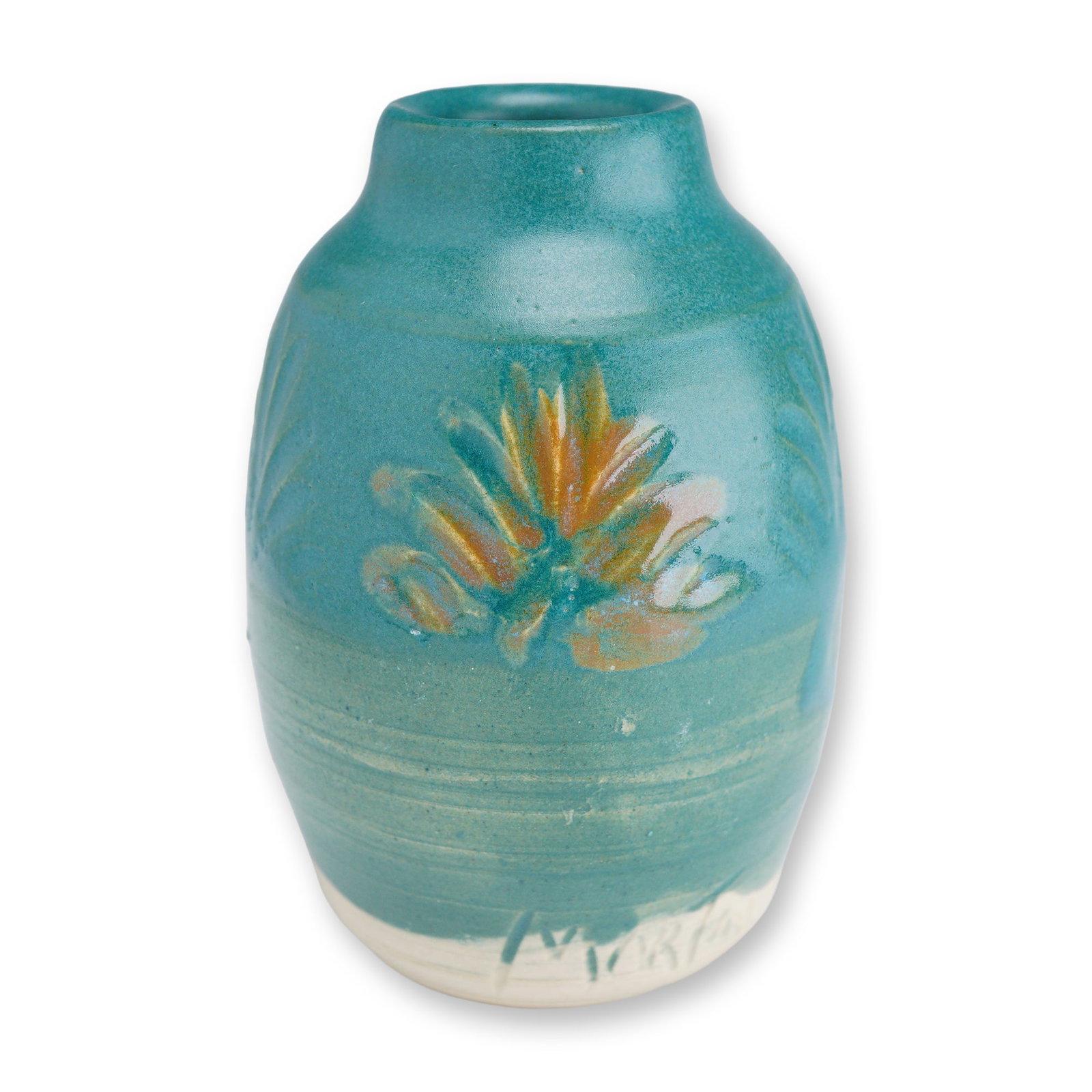 Florida Faience Martin Cushman Test Miniature Pottery Vase (1 of 3)