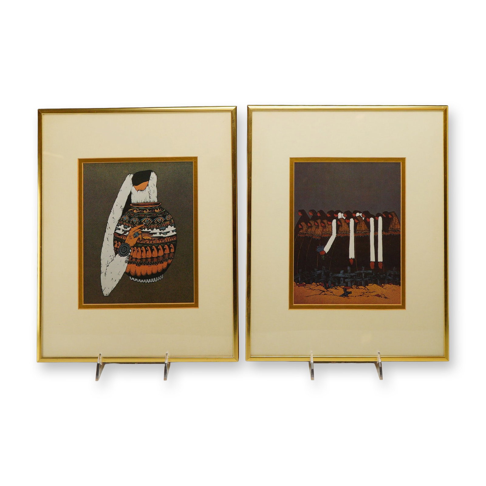 2pc Amado Maurilio Pena, Jr. (American b. 1943) Serigraph Prints (1 of 4)