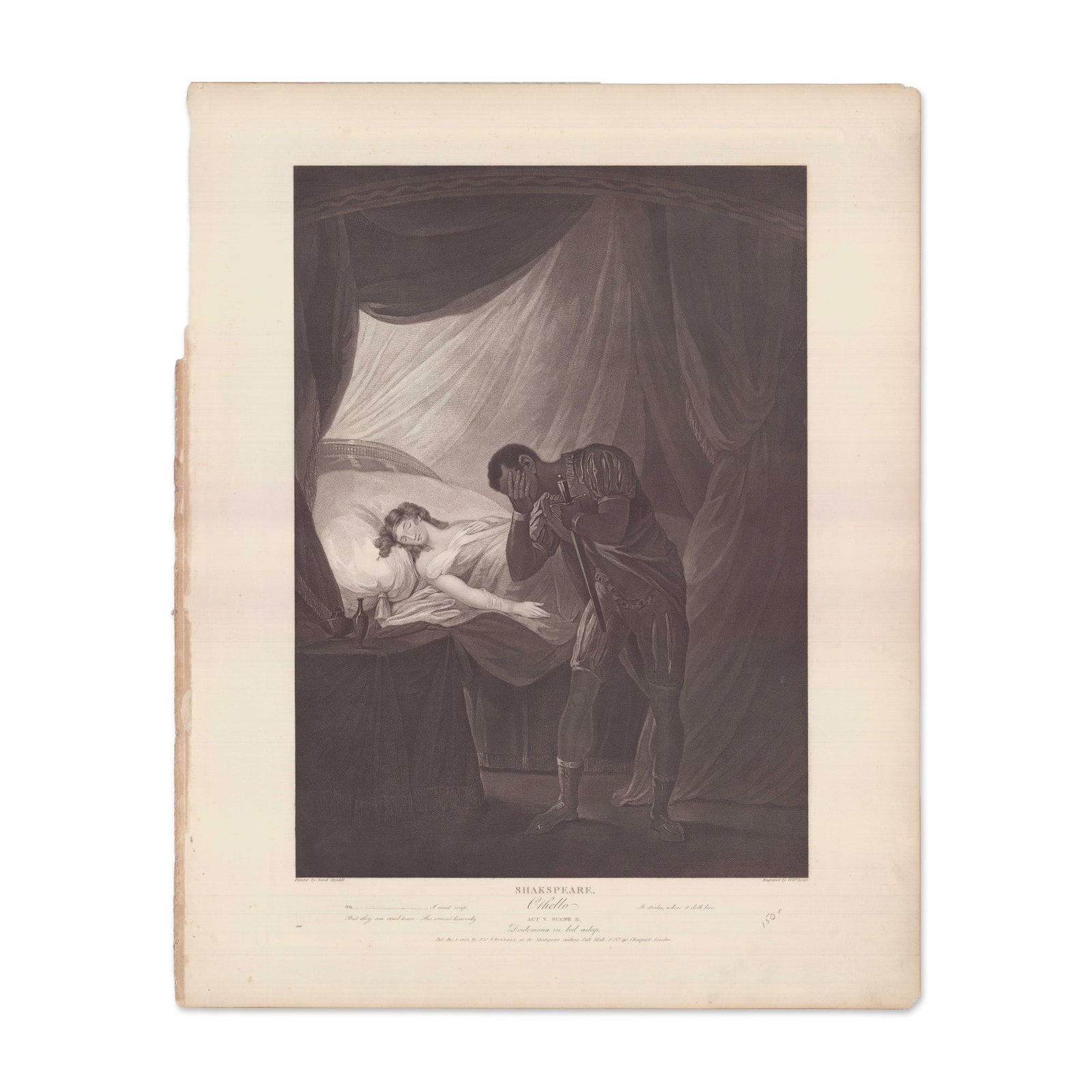 Folio Engraving after Josiah Boydell, Shakespeare Othello 1805 (1 of 1)