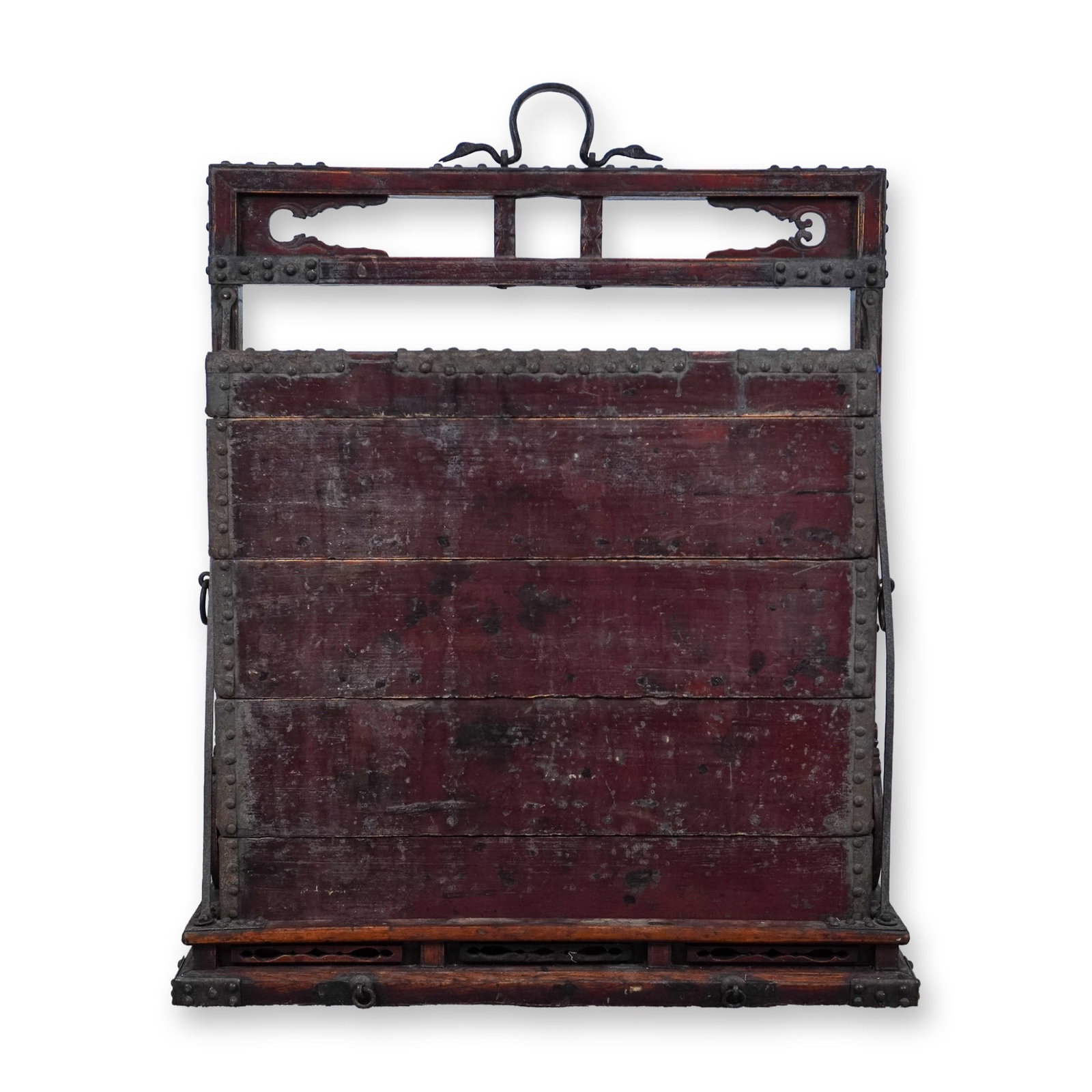 Antique Chinese Tiered Wedding Chest with Iron Hardware (1 of 9)