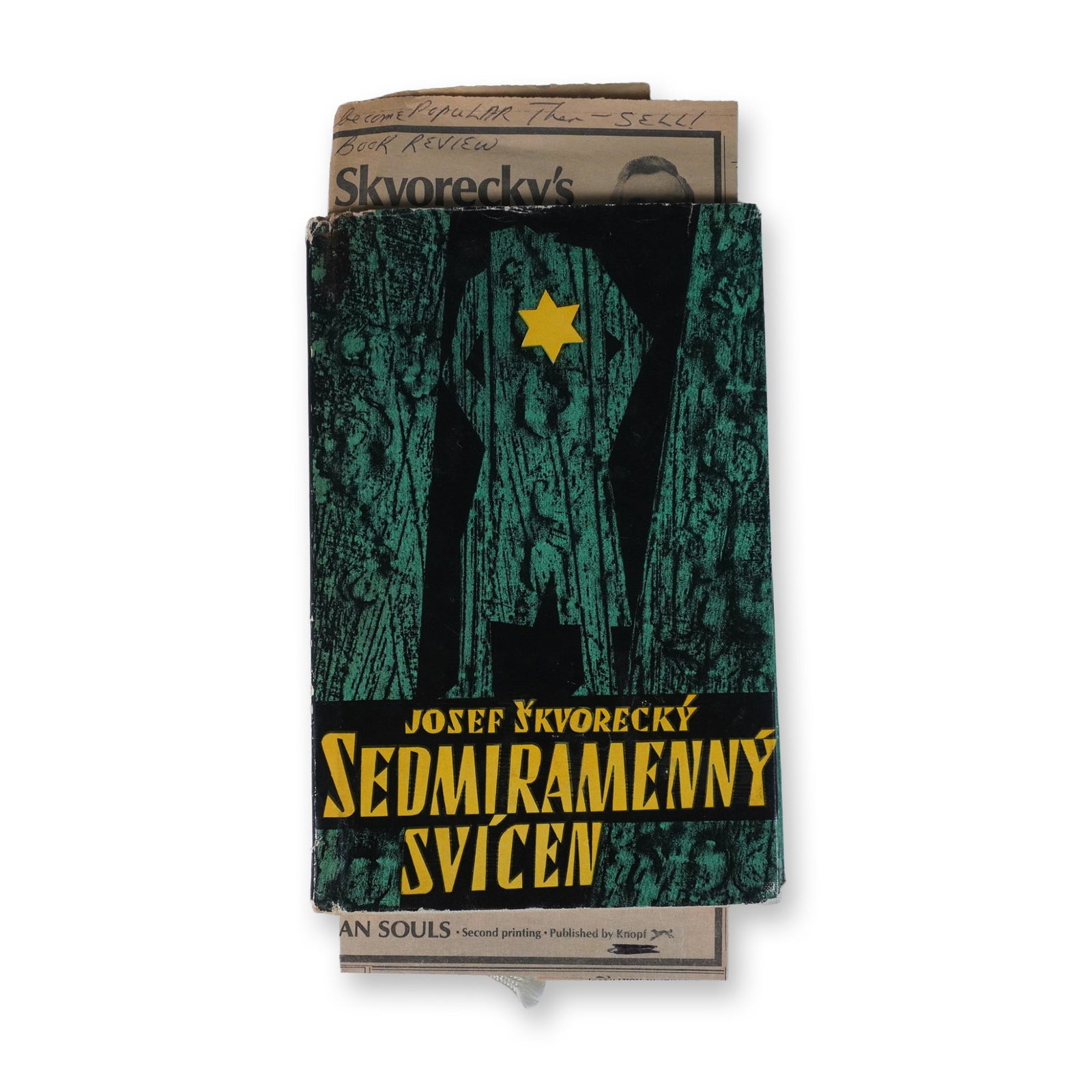 Josef Skvorecky Signed Sedmiramenny Sv?cen First Edition Book: A rare first edition of Sedmiramenny Sv?cen by Josef Skvorecky, written in Czech. Published in 1964, with illustrations by Frantisek Hudec?k. This important work, originally published in Czechoslovaki