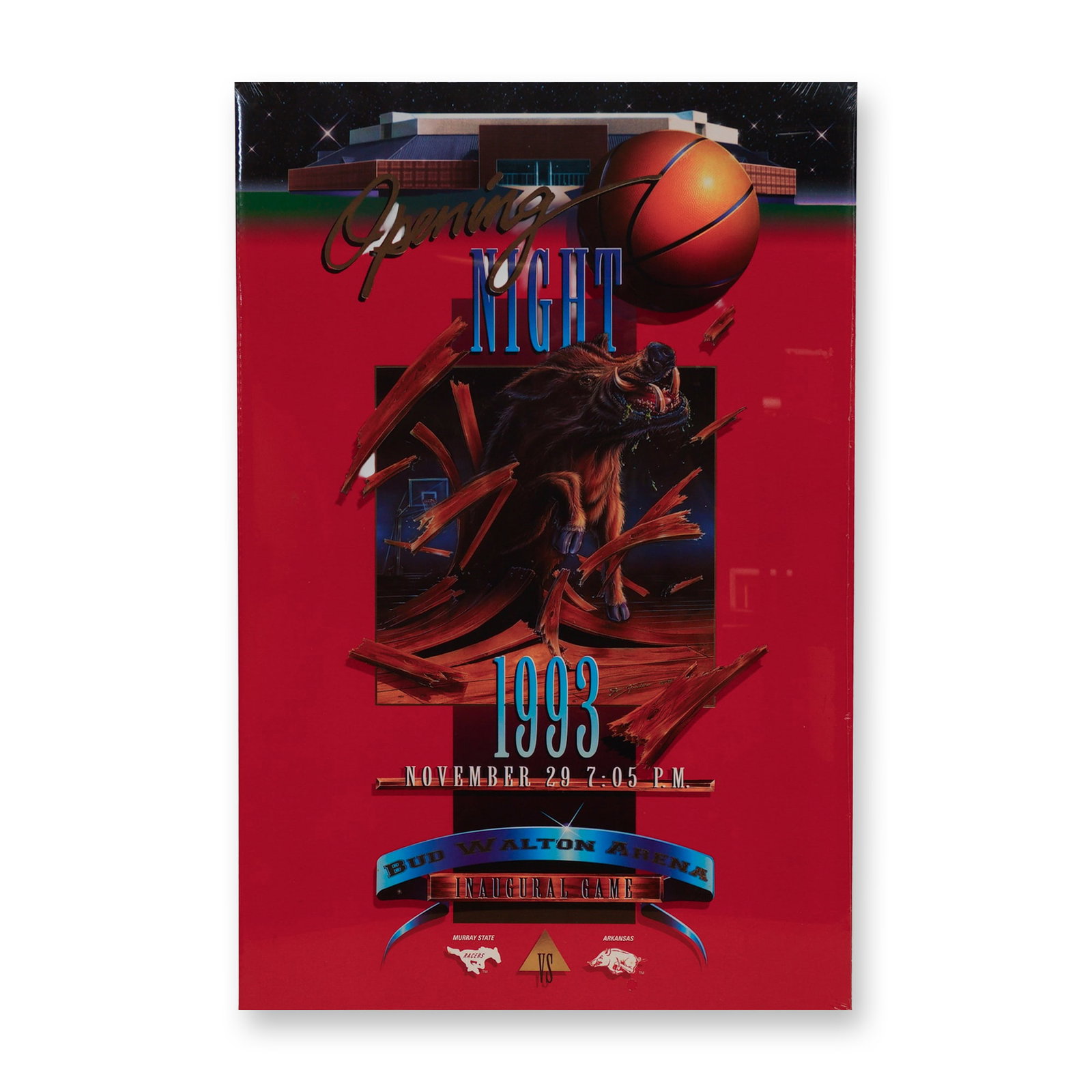 1993 Bud Walton Arena Inaugural Game Commemorative Poster (1 of 5)
