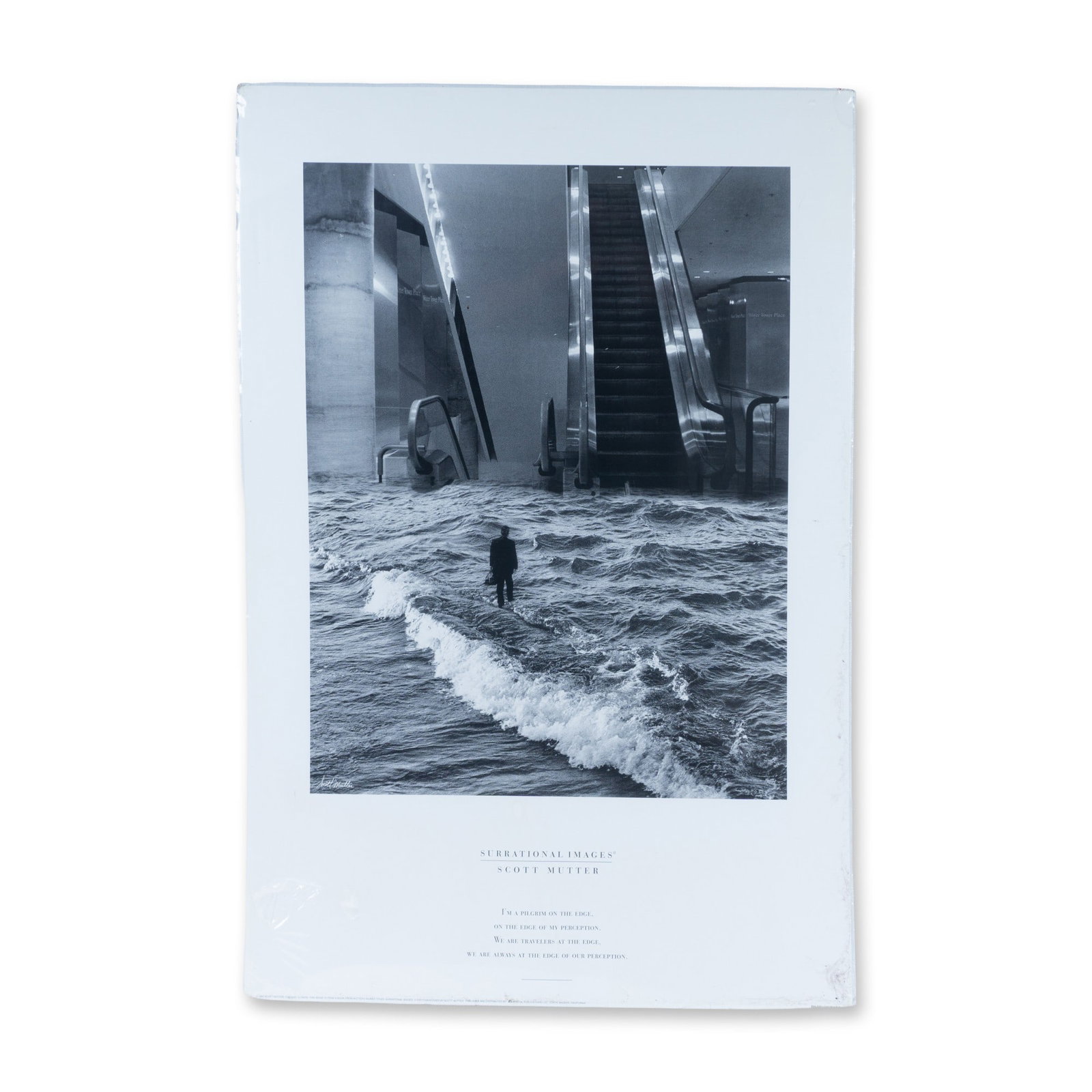 Scott Mutter, Original Black & White Poster, Sea Escalator (1 of 4)
