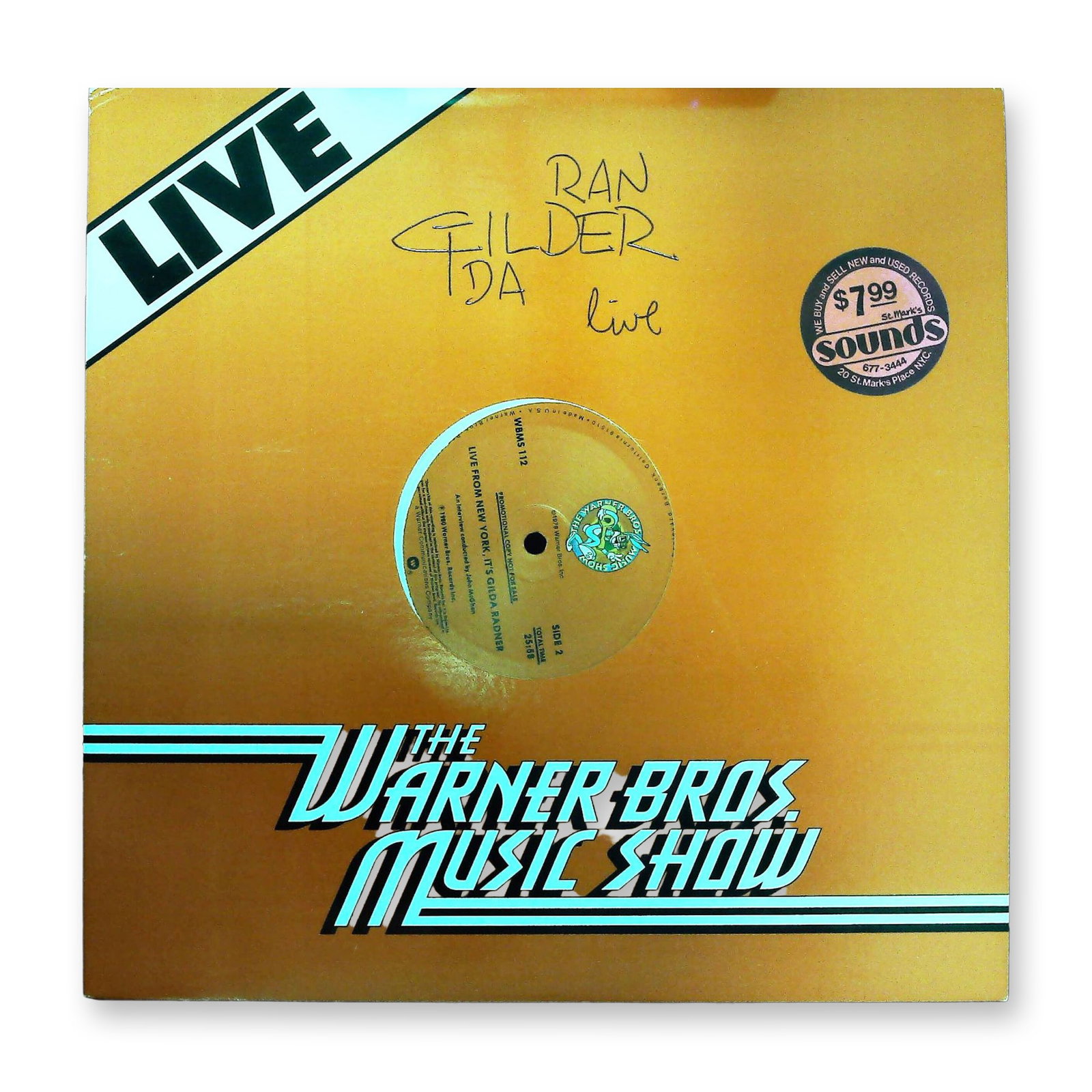 Gilda Radner Live From New York Promotional 12-Inch Vinyl LP WBMS 112 (1979) (1 of 3)