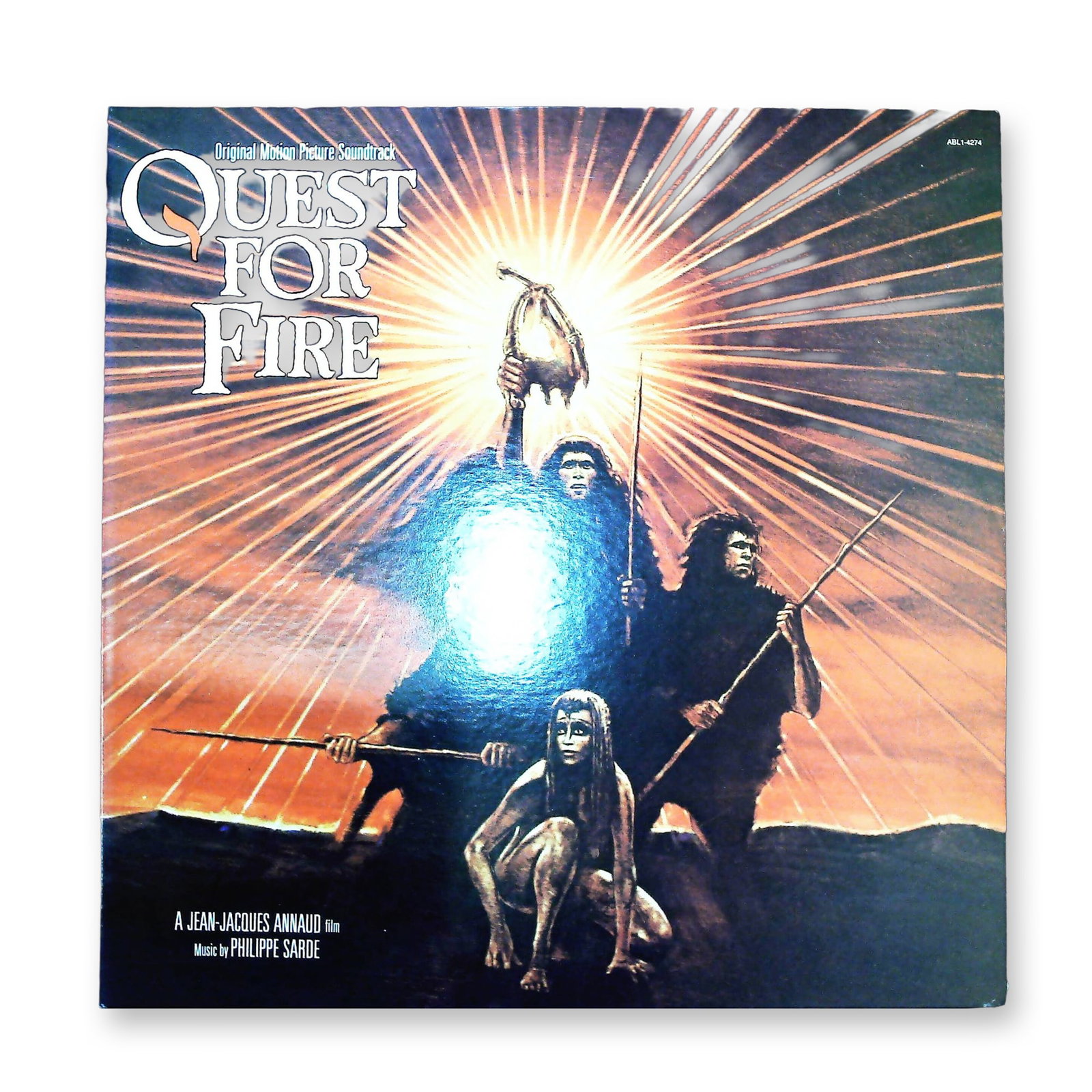 Quest for Fire Original Motion Picture Soundtrack RCA Red Seal Promotional Vinyl LP: This 12-inch vinyl long-play record features the original motion picture soundtrack for the 1982 film Quest for Fire, directed by Jean-Jacques Annaud. The score was composed by Philippe Sarde and perf