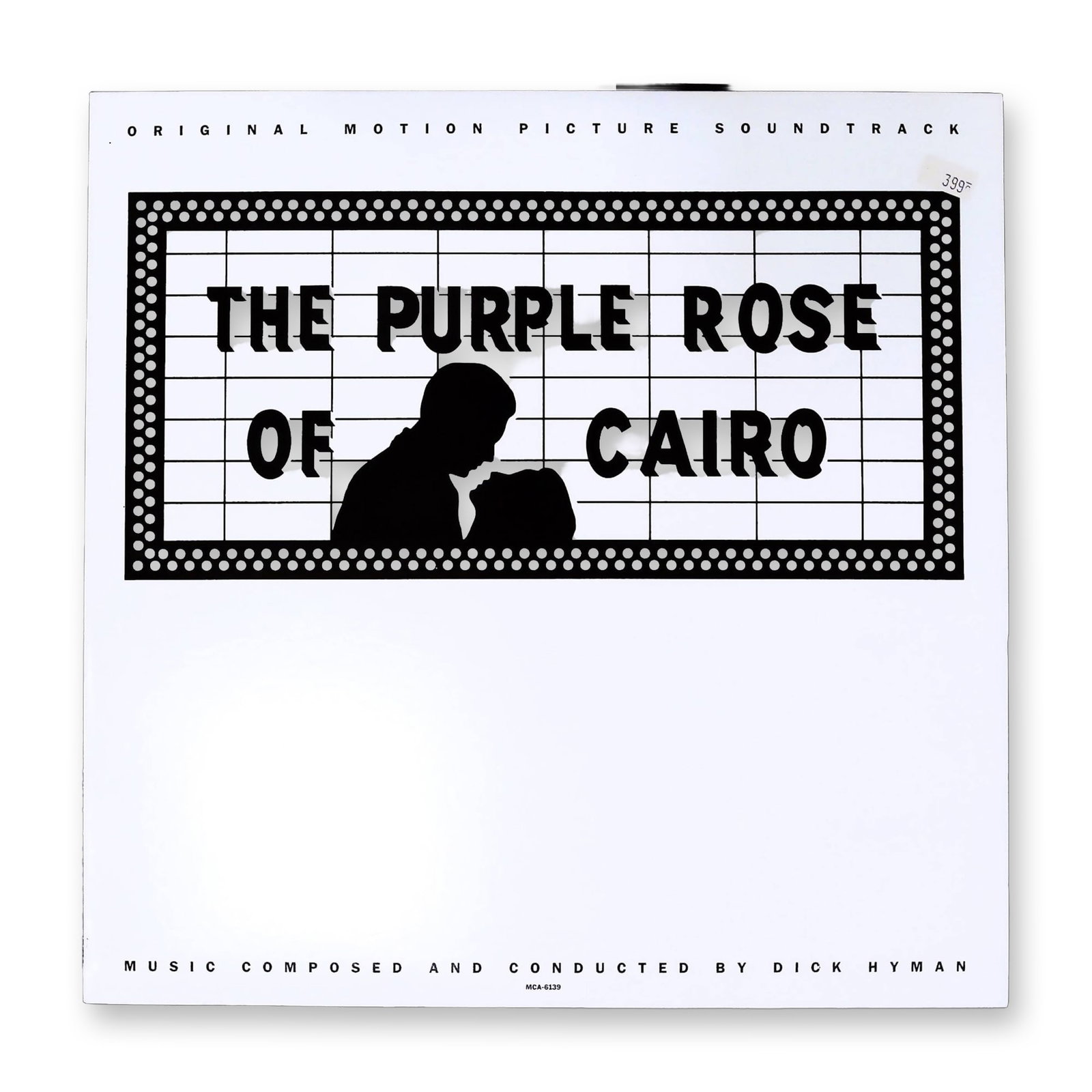 The Purple Rose of Cairo Original Motion Picture Soundtrack Vinyl LP MCA-6139: This is an original 1985 United States commercial pressing of the soundtrack for the Woody Allen film The Purple Rose of Cairo. The 12-inch long play vinyl record features a score composed and conduct