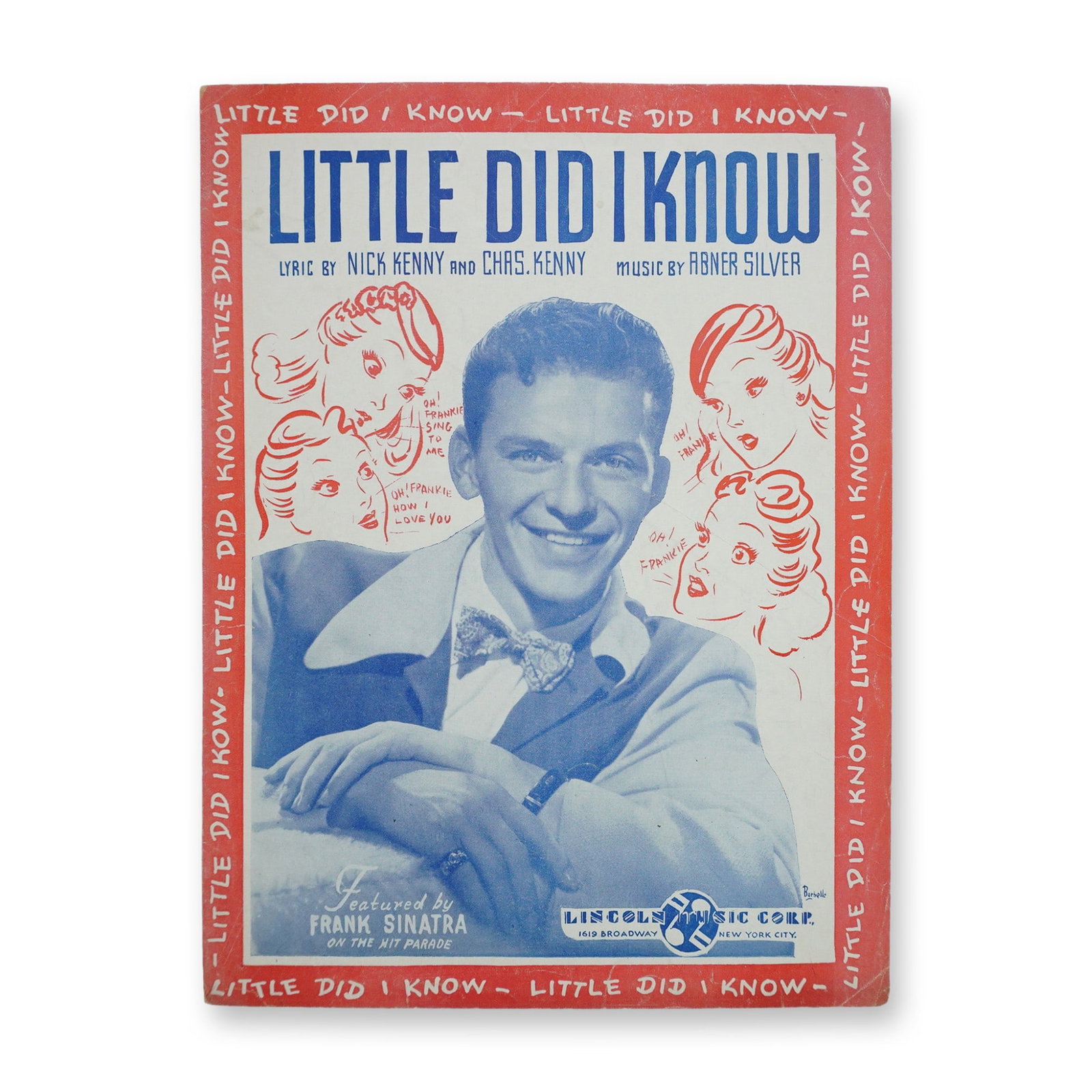 Vintage Sheet Music, Little Did I Know by Abner Silver (1 of 3)