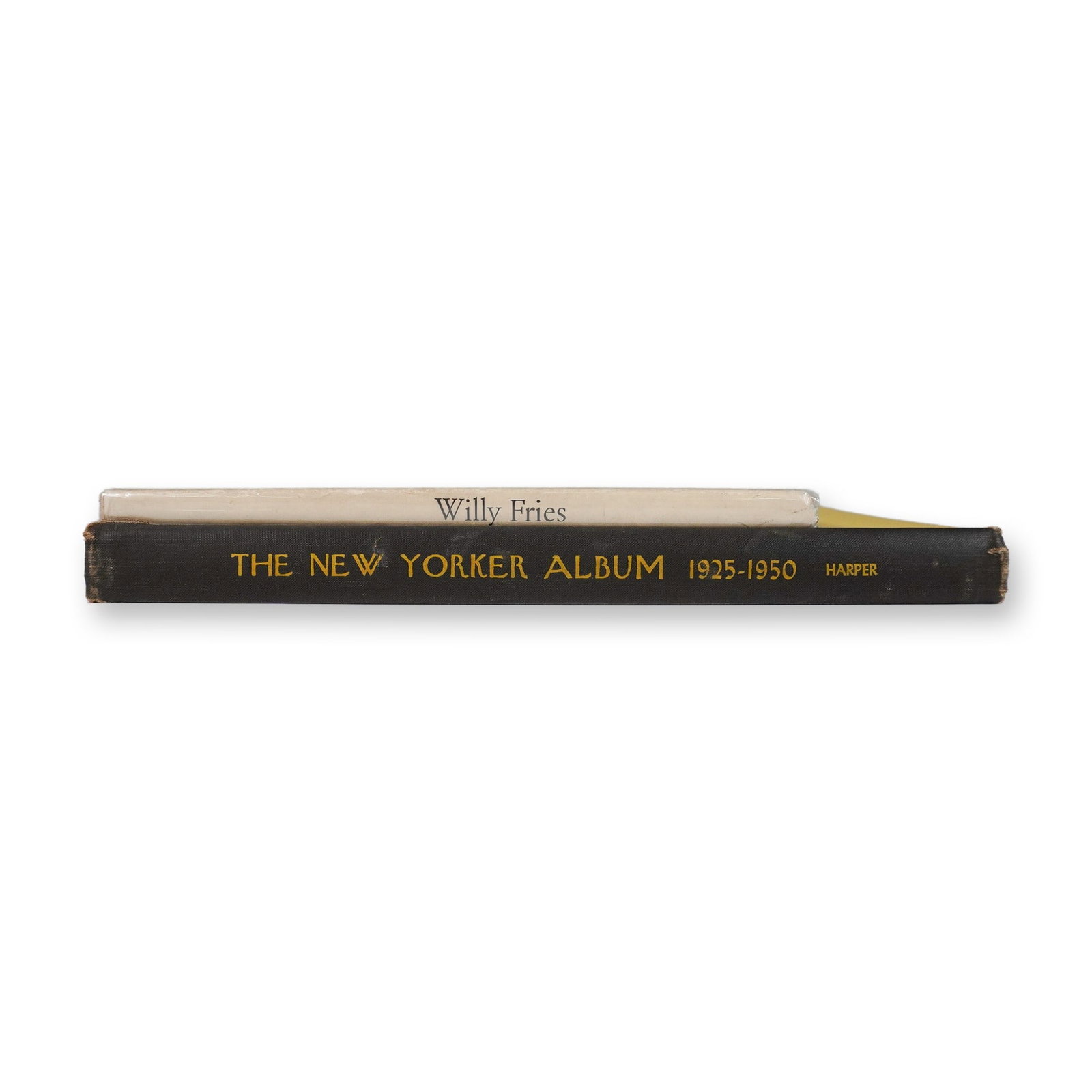 2pc Illustration Books, The New Yorker 25th Anniversary Album, Willy Fries: A pair of vintage illustrated books, including The New Yorker Album 1925-1950, published by Harper & Brothers, featuring a curated selection of cartoons from The New Yorker magazine, bound in a striki
