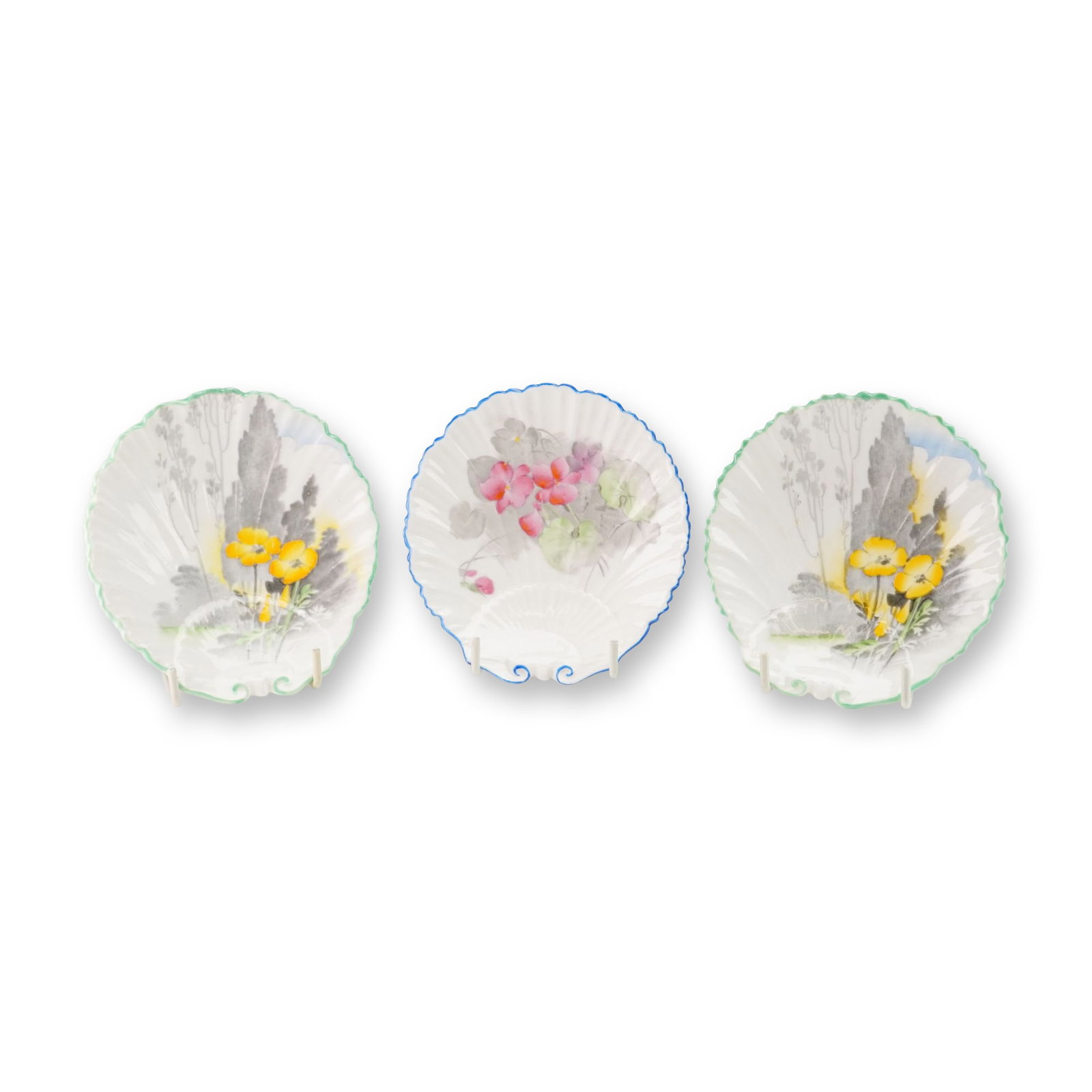 3pc Shelley England Shell Dishes (1 of 3)