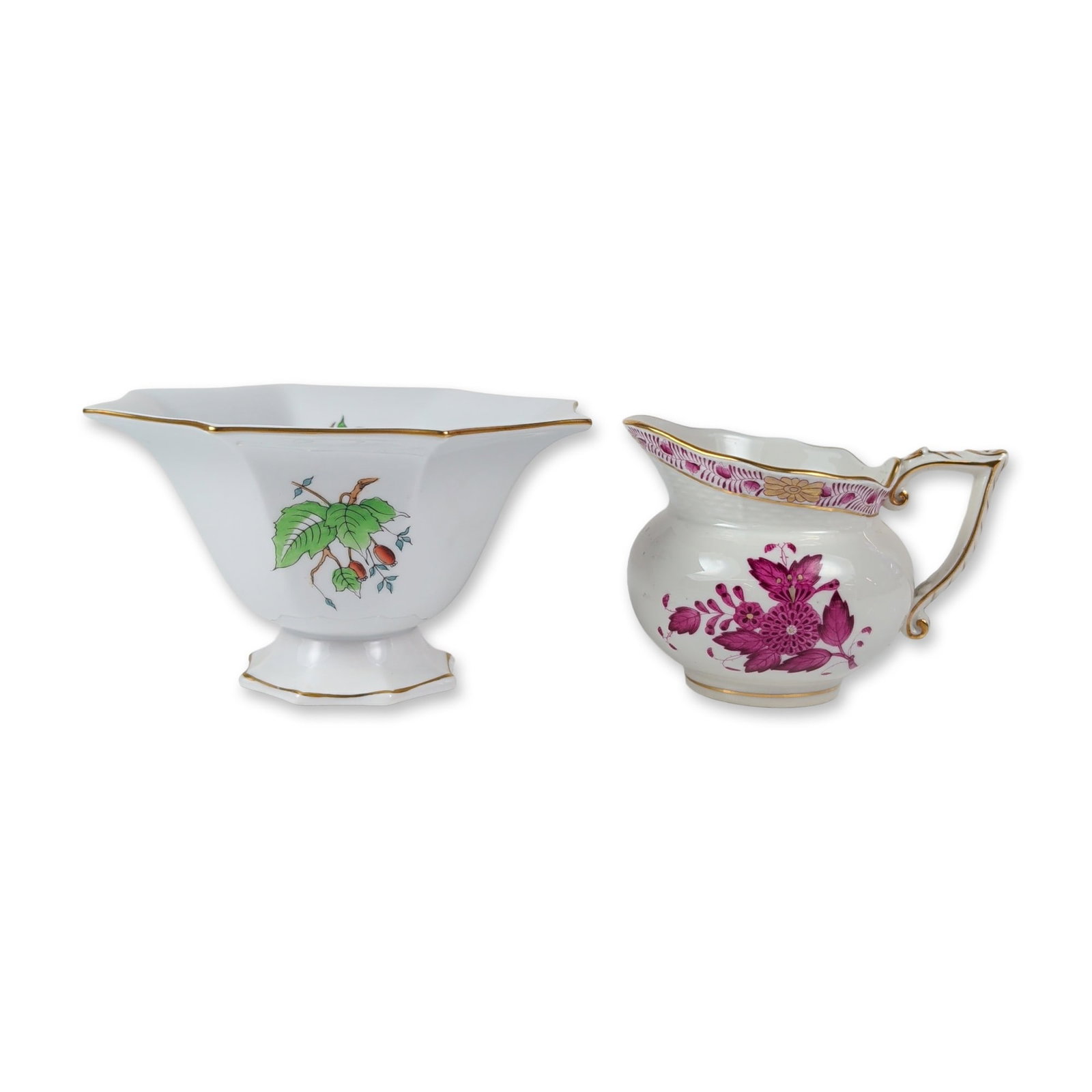 2pc Herend Hungarian Porcelain Table Items