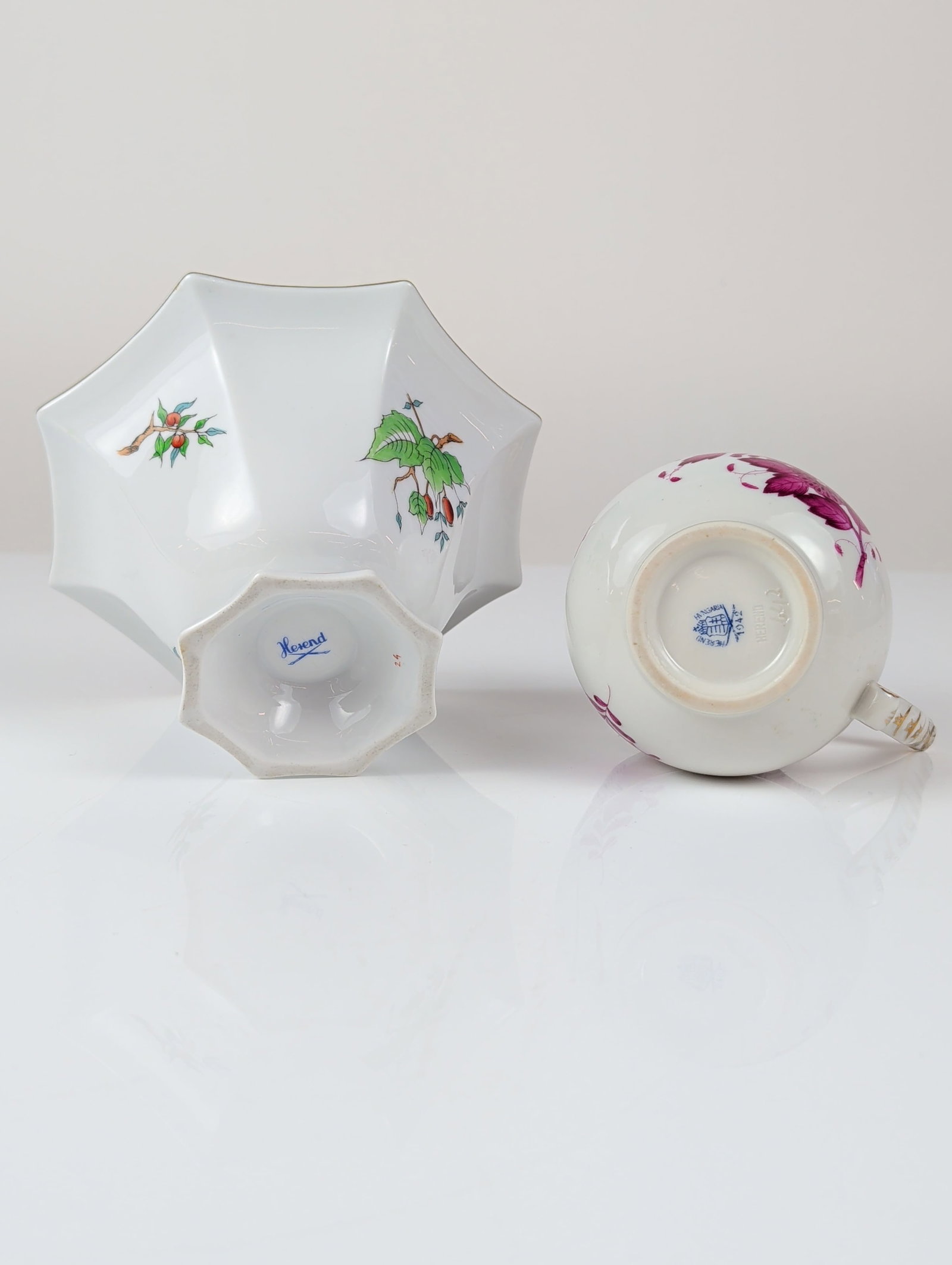 2pc Herend Hungarian Porcelain Table Items - 3