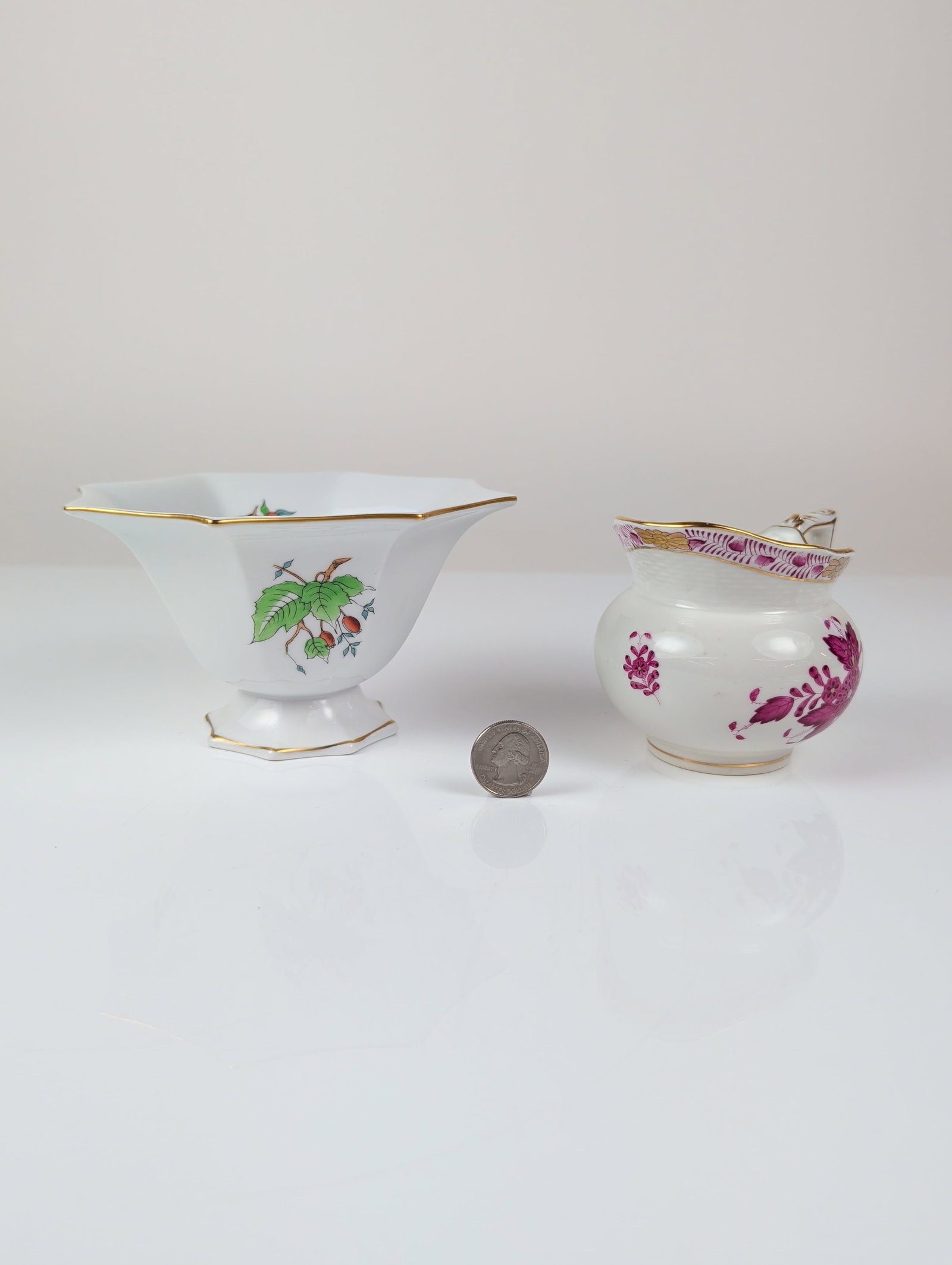 2pc Herend Hungarian Porcelain Table Items - 4