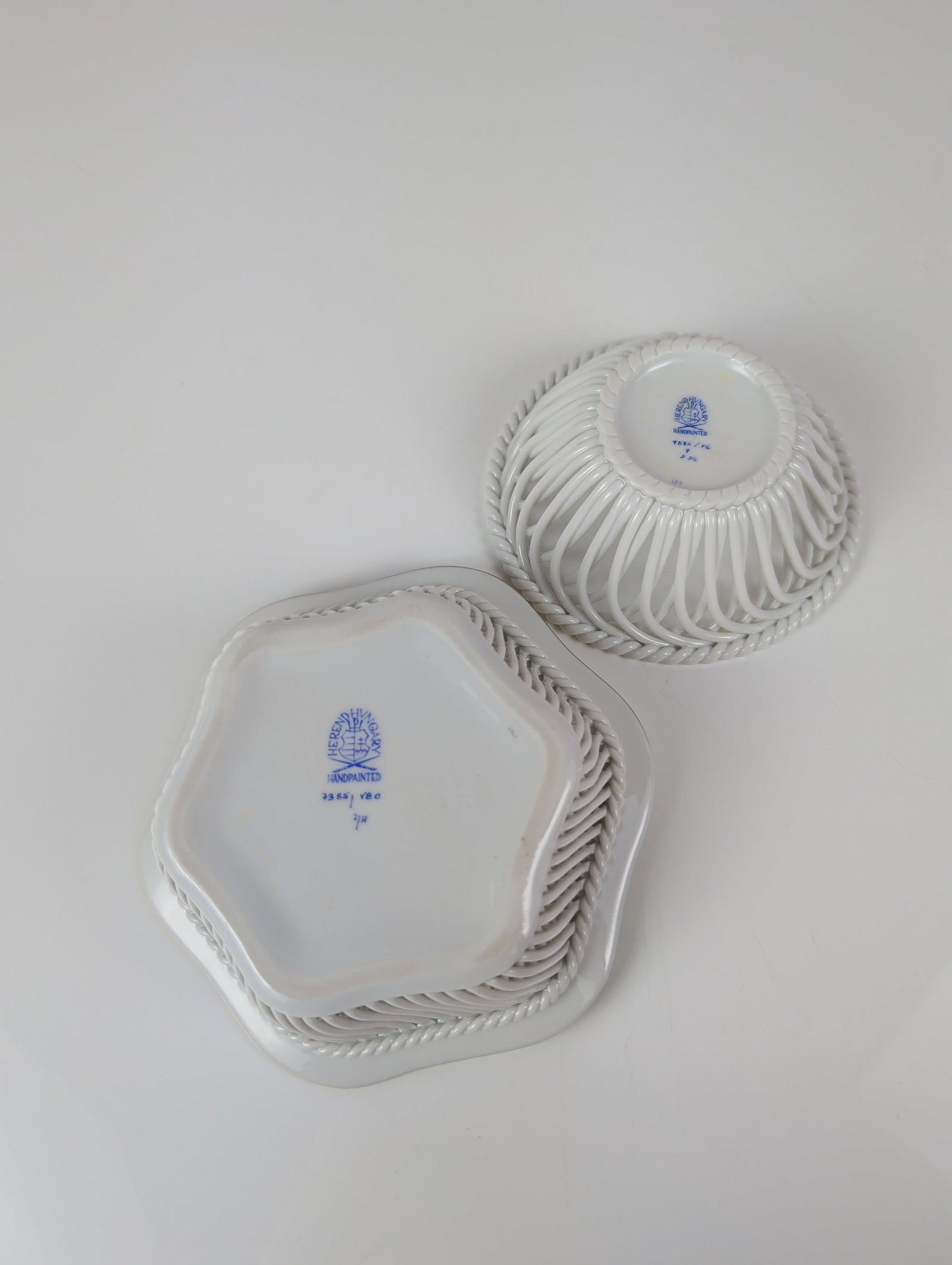 3pc Herend Hungary Porcelain Tableware - 4
