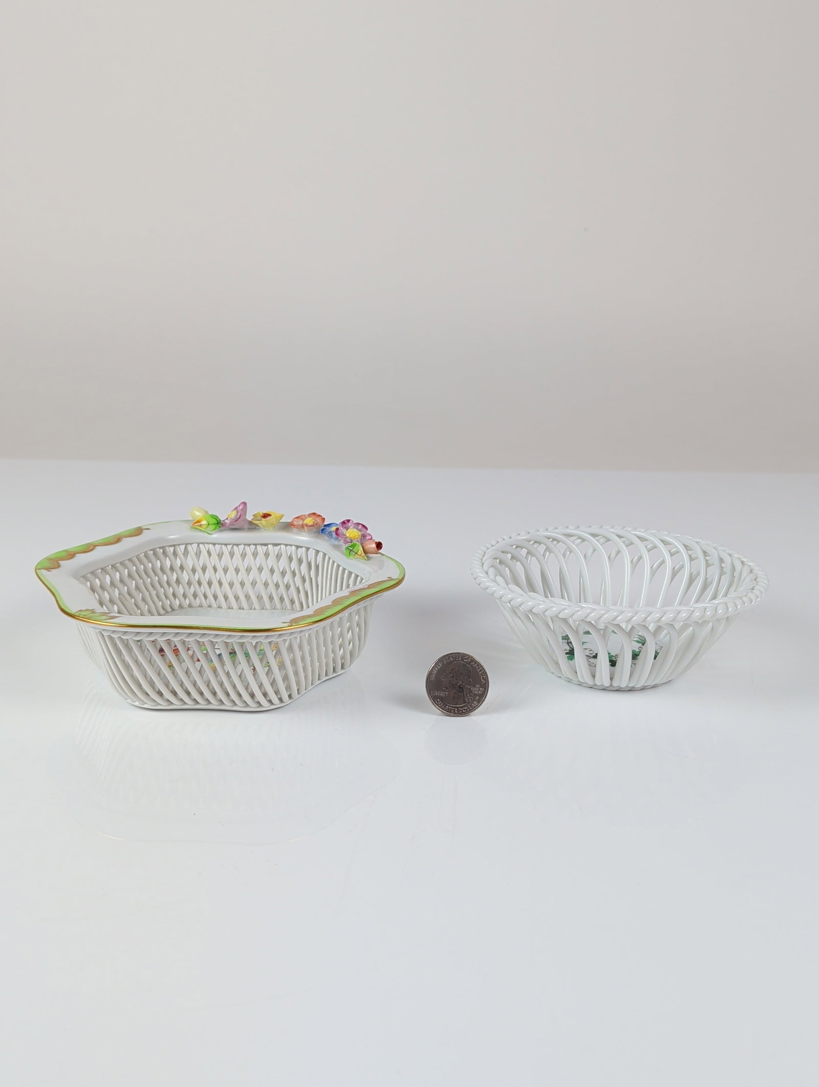 3pc Herend Hungary Porcelain Tableware - 5