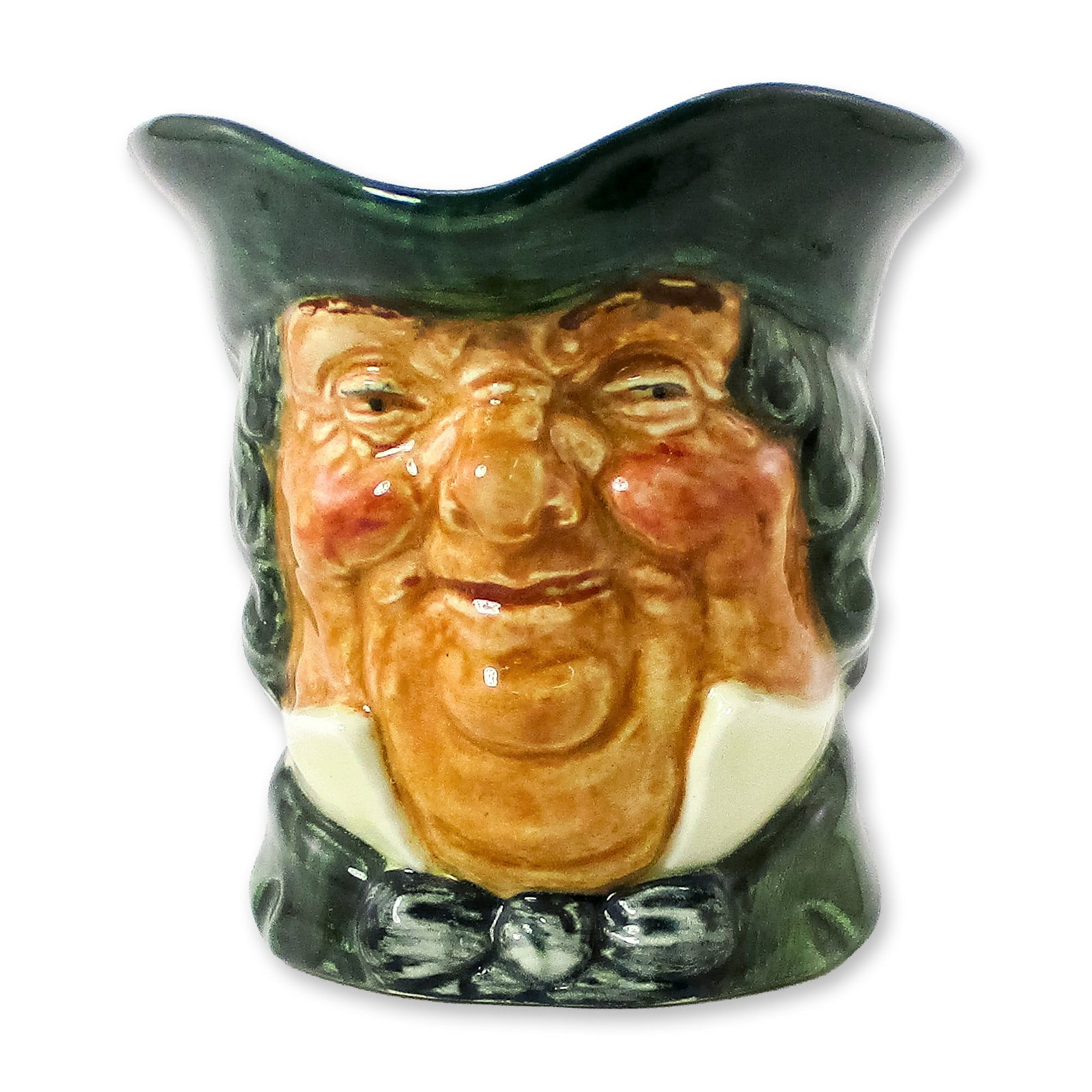 Parson Brown D5529 - Small - Royal Doulton Character Jug: Dark grey coloration. Royal Doulton backstamp. Artist: Charles Noke Dimensions: 3.5"H Date or Era: 1935 - 1960 Manufacturer or Brand: Royal Doulton Country of Origin: England