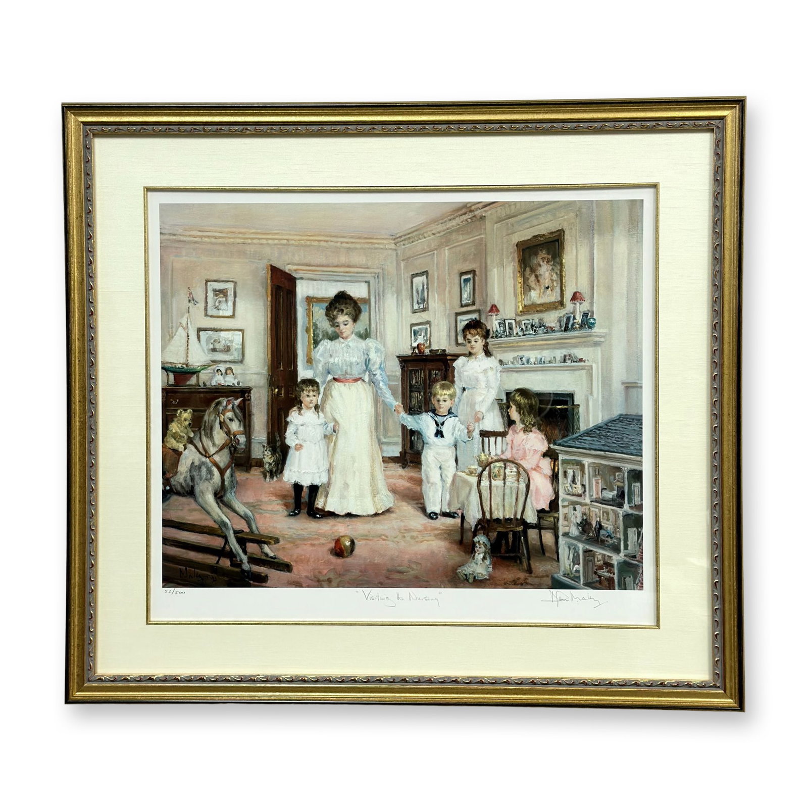 Alan Maley (English, 1931-1995) Limited Edition Print ,Visiting the Nursery, Signed (1 of 7)
