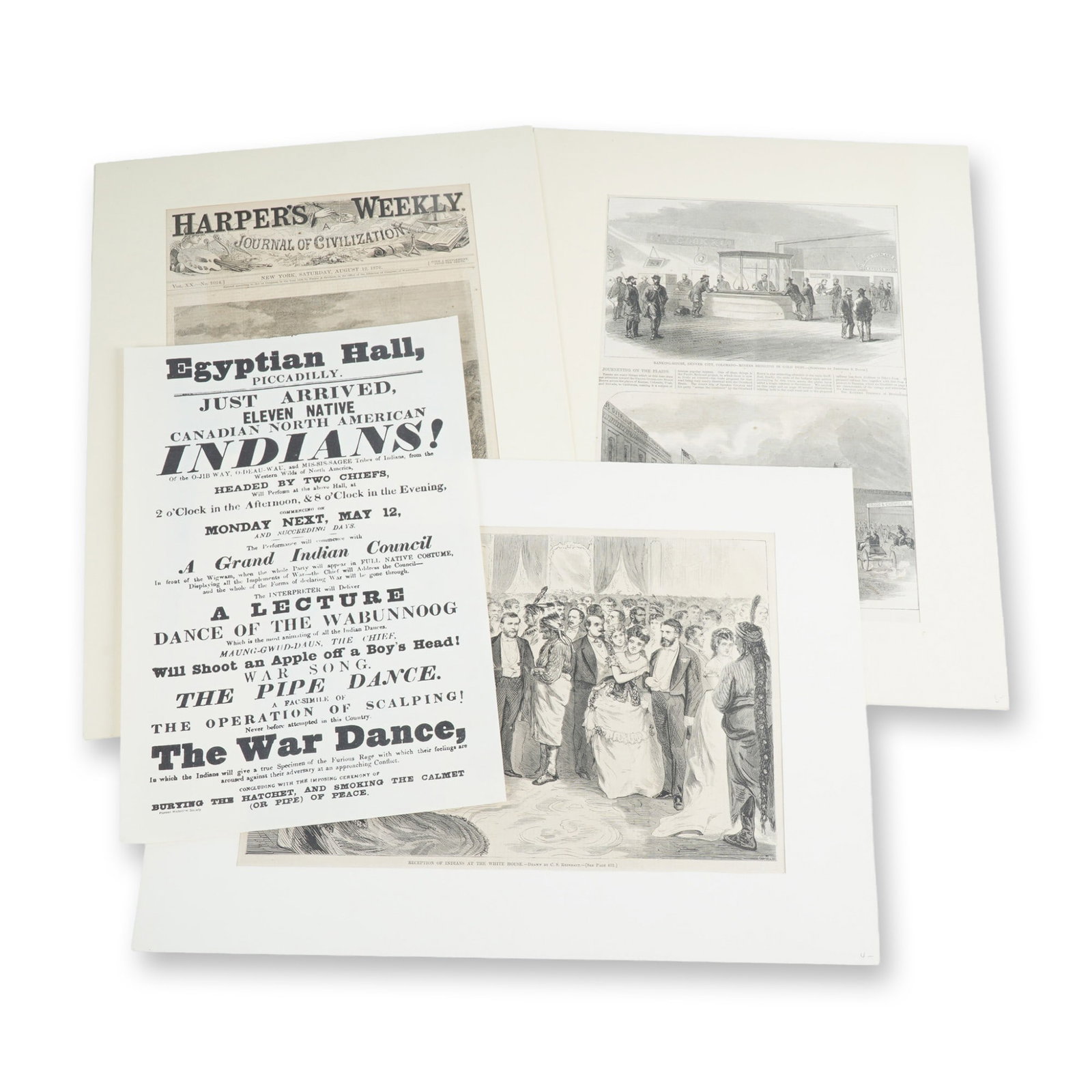4pc Harper's Weekly Historic Illustrated Prints and Reproduction Flyer (1 of 7)
