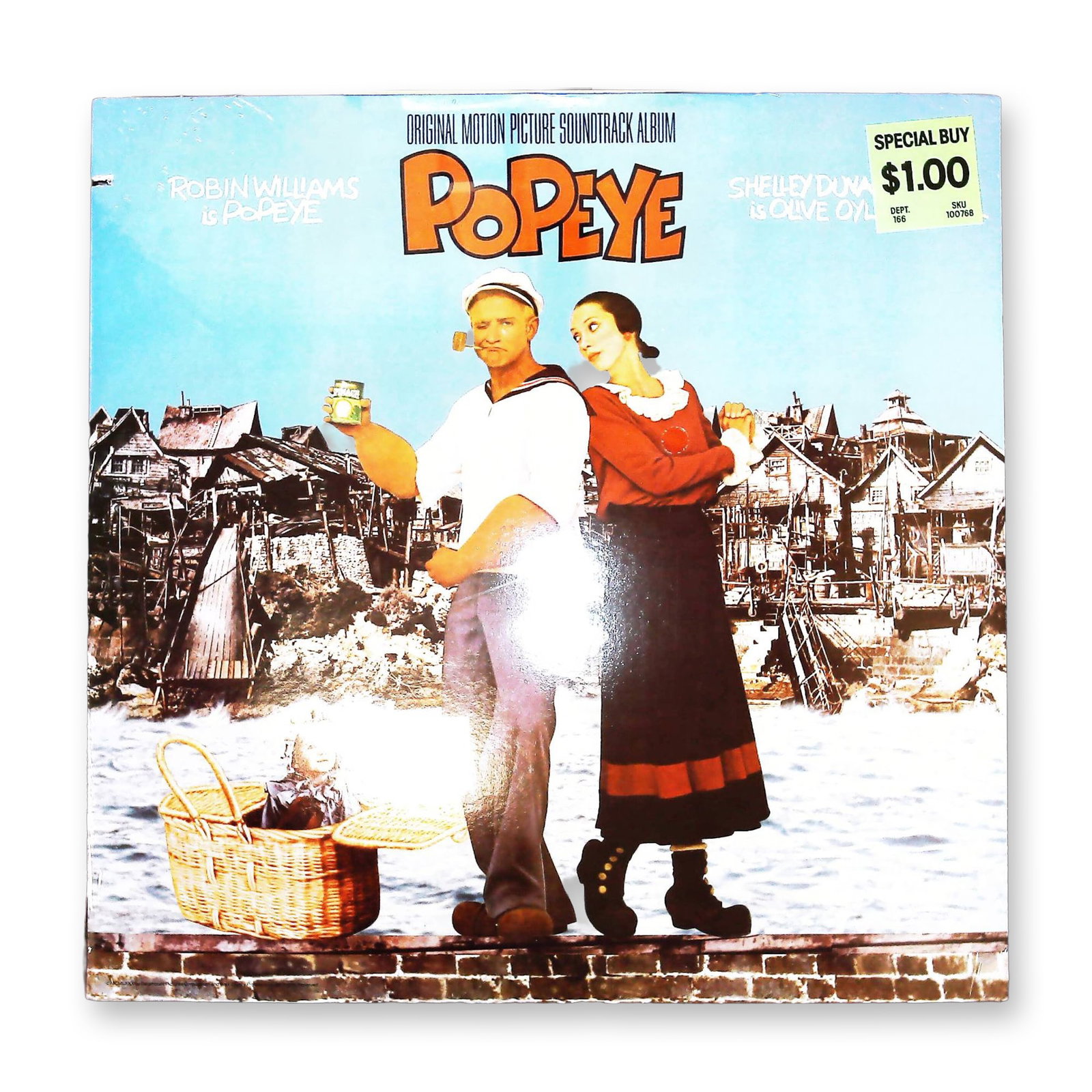 Popeye Original Motion Picture Soundtrack Vinyl LP Harry Nilsson 1980: Harry Nilsson - Popeye (Original Motion Picture Soundtrack Album). This 12-inch vinyl LP features music and lyrics composed by Harry Nilsson for the 1980 Robert Altman film. The album includes vocal