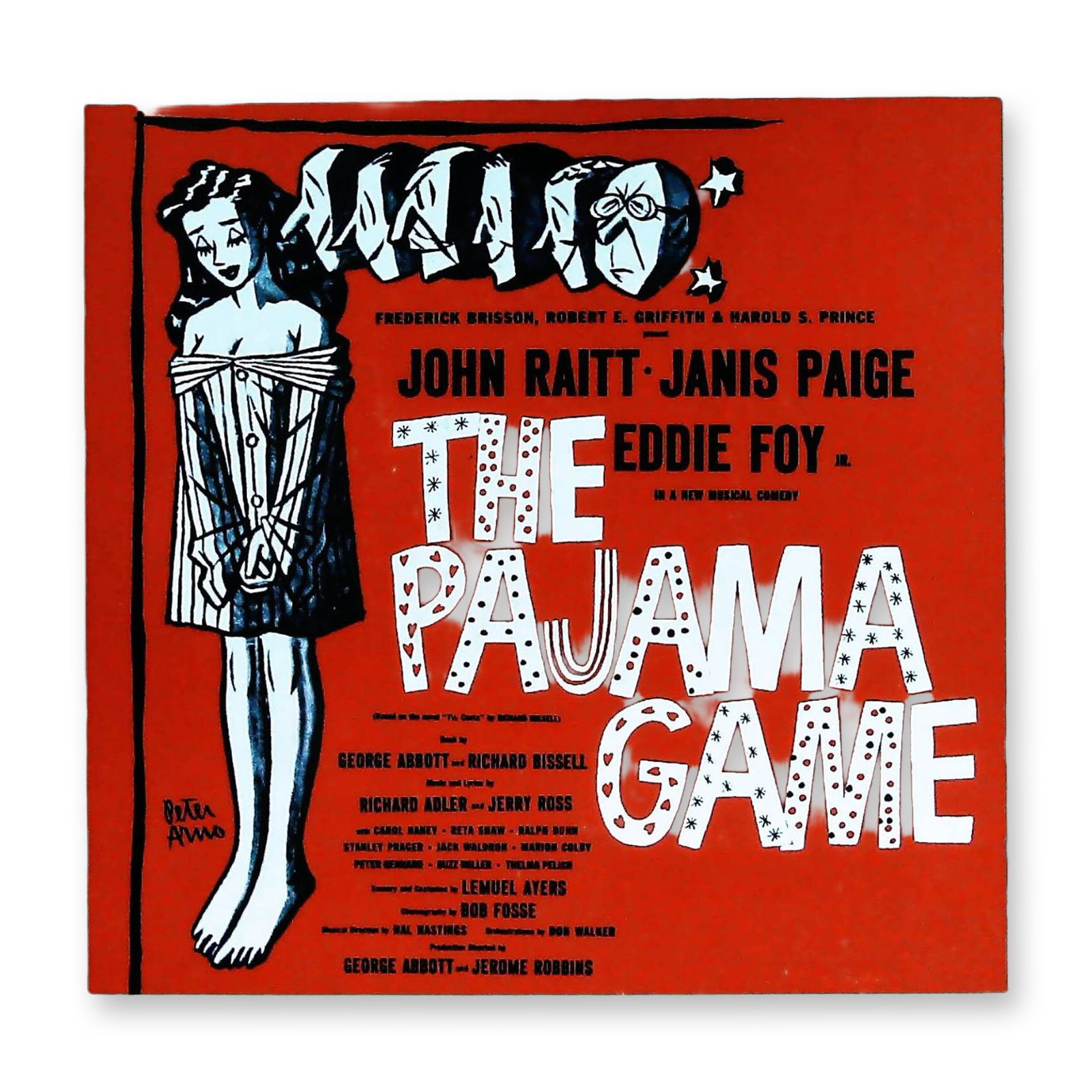 The Pajama Game Vintage Broadway Cast LP Record with Original Cover (1 of 2)