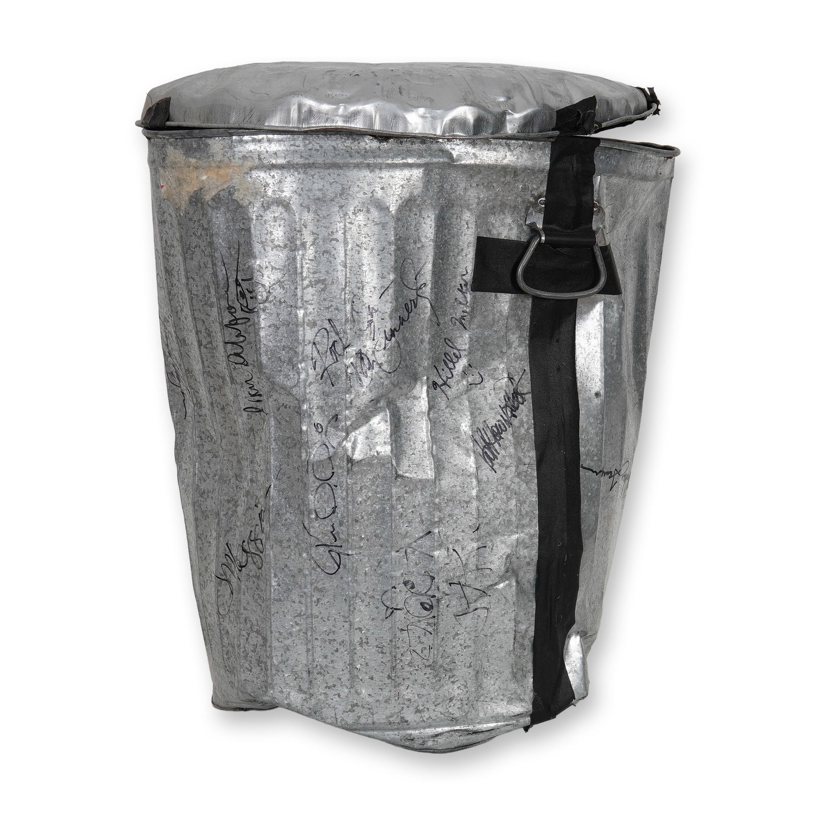STOMP Broadway Cast & Crew signed Metal Trash Can (1 of 6)