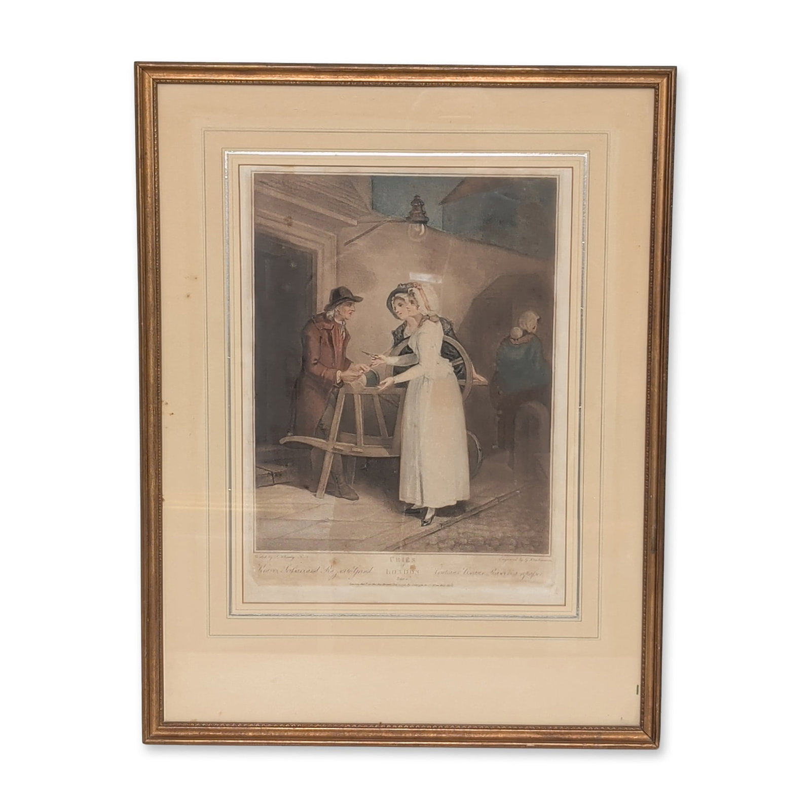 Francis Wheatley (British, 1747-1801), "Knives, Scissors and Razors to Grind": Francis Wheatley (British, 1747-1801). Hand-colored stipple engraving on paper, Plate 6 from the Cries of London series, titled Knives, Scissors and Razors to Grind / Couteaux, Ciseaux, Rasoirs a repa