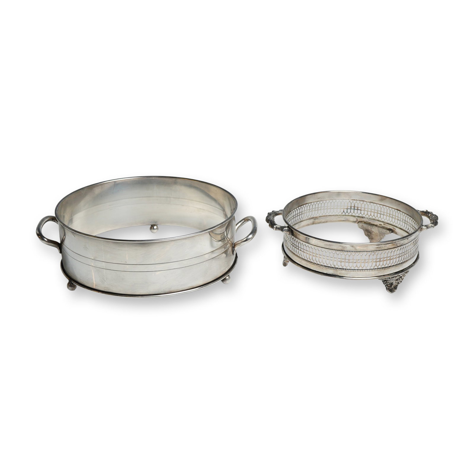 Two Silverplated Casserole Dish Holders (1 of 3)